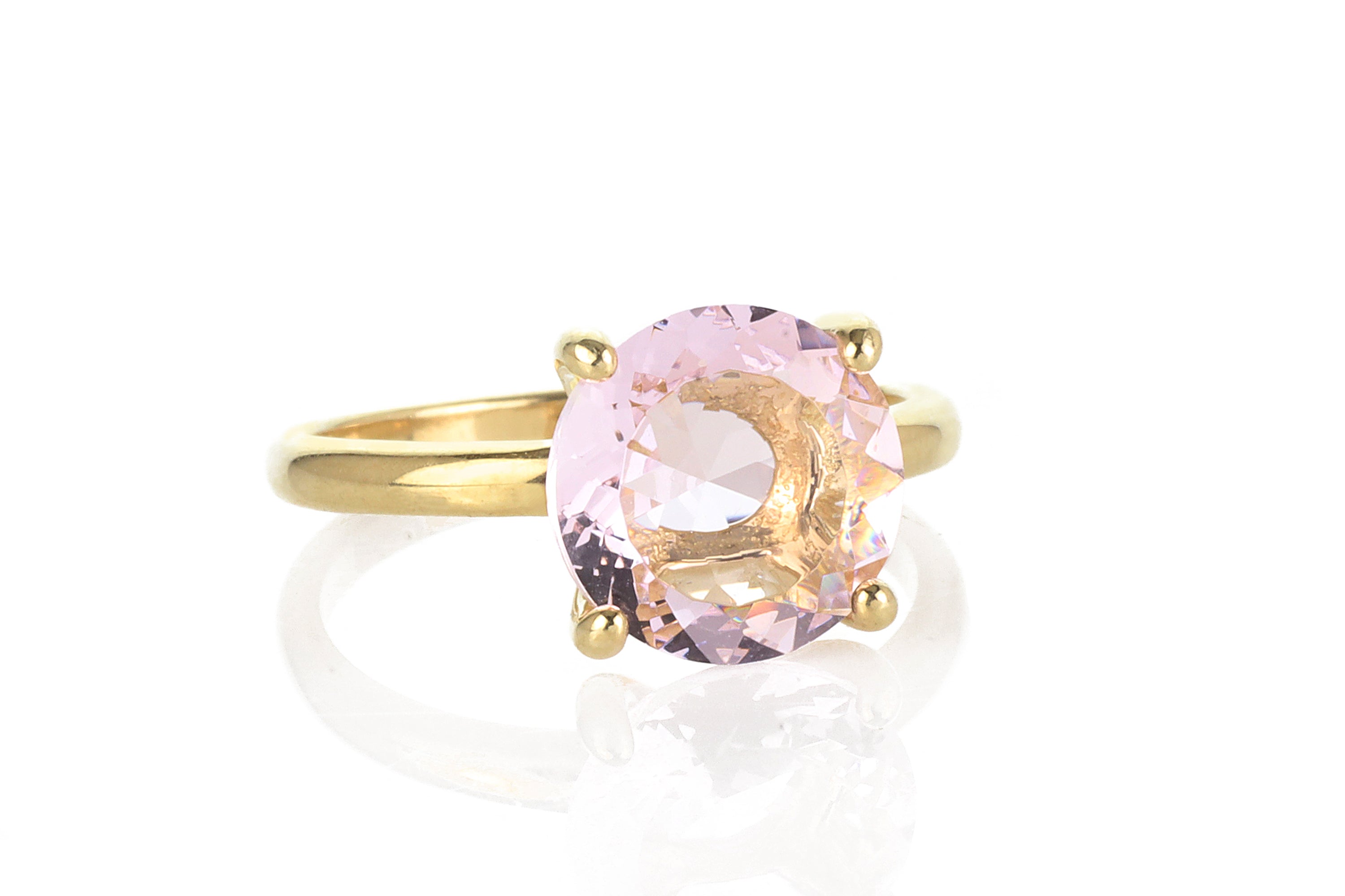 Unique 14K Gold-filled Rose Quartz Ring Rings Anemone Unique