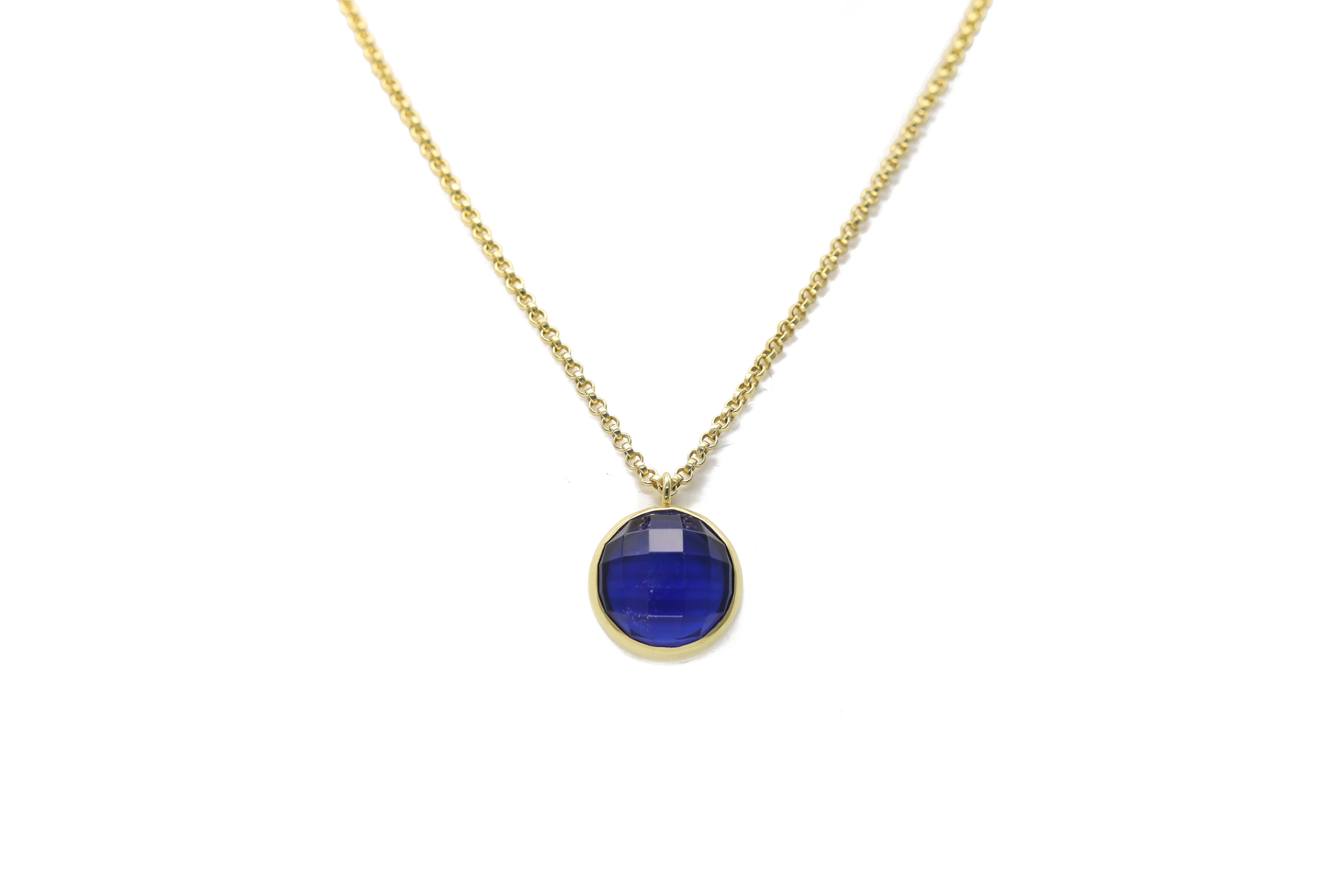 Vibrant Sterling Silver Blue Sapphire Necklace Jewelry necklaces Anemone Limited