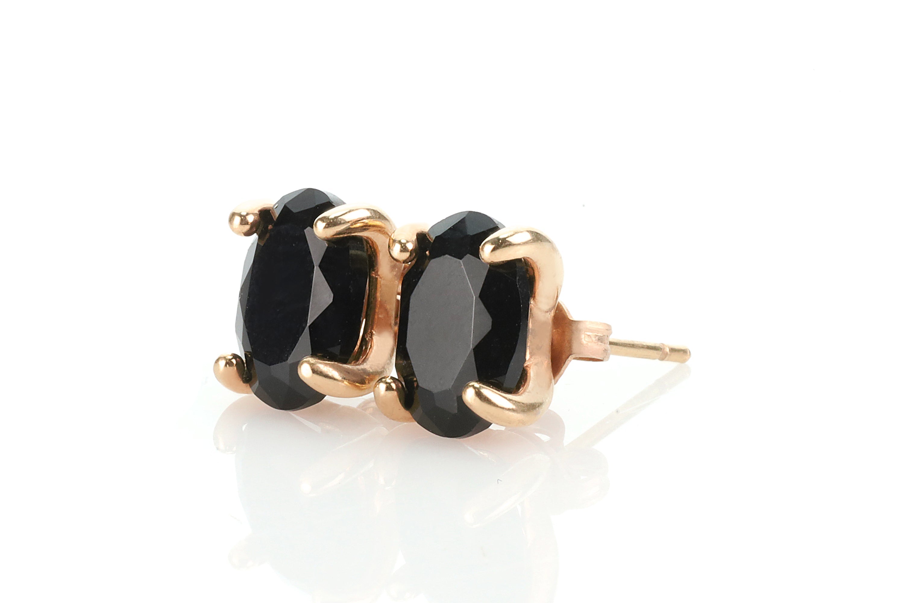 Sophisticated Oval Onyx Sterling Silver Stud Earrings Earrings Anemone Unique