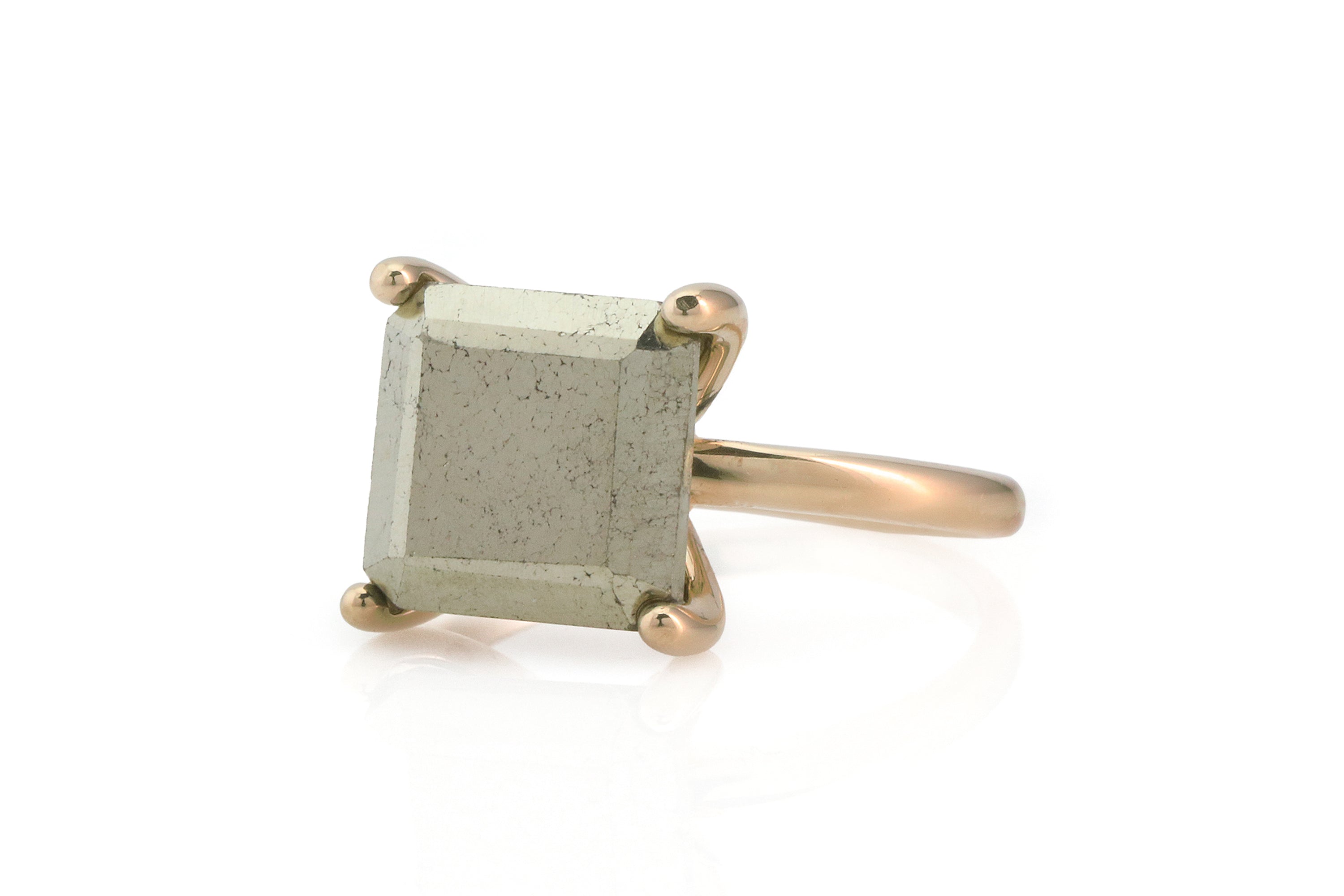 Pyrite Cocktail Ring in Silver Rings Anemone Unique
