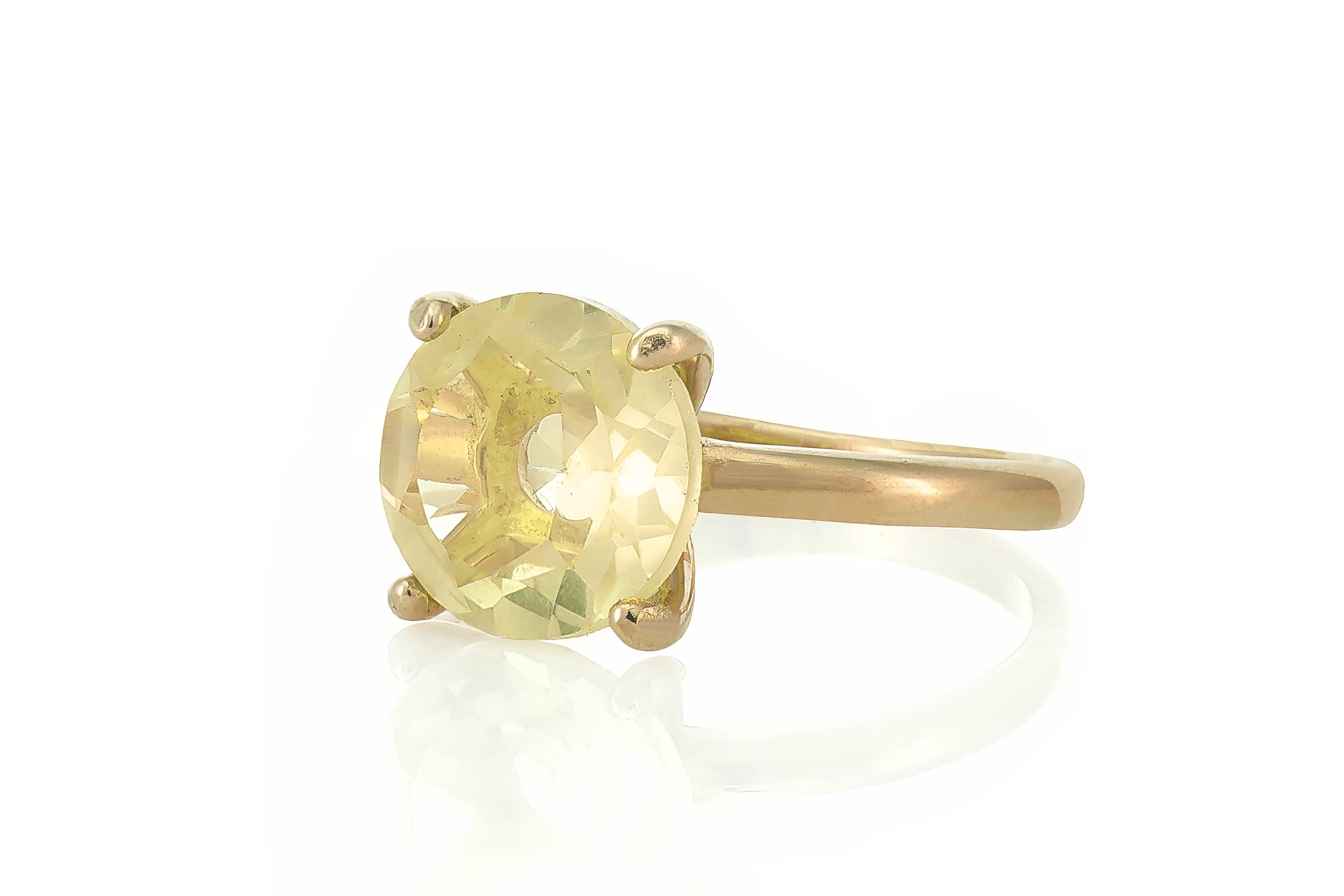 Adorable Lemon Quartz in 14K Gold-filled Ring Rings Anemone Unique