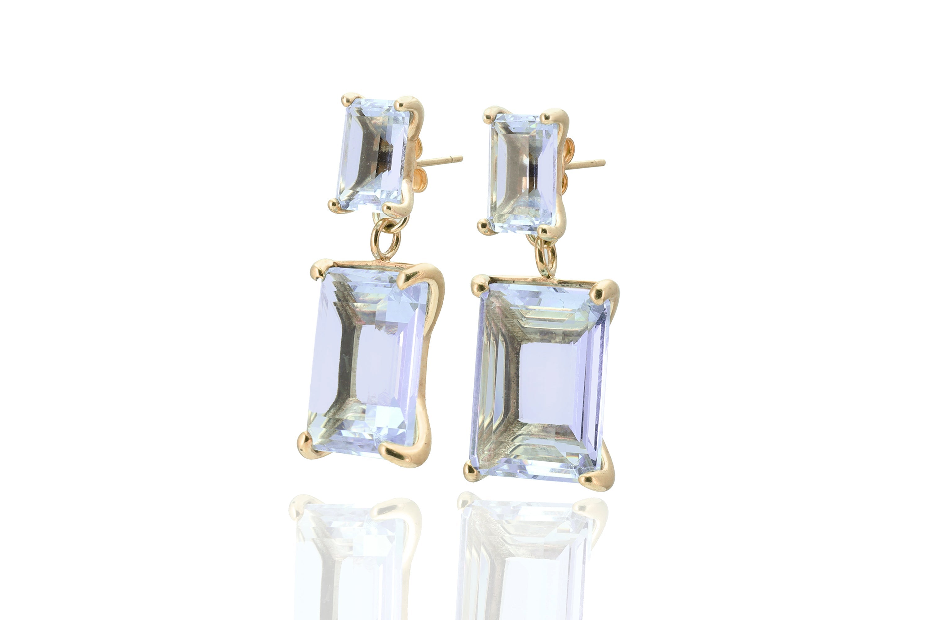 Tanzanite Multi-Stone Dangle 14k Gold Filled Earrings Earrings Anemone Jewelry