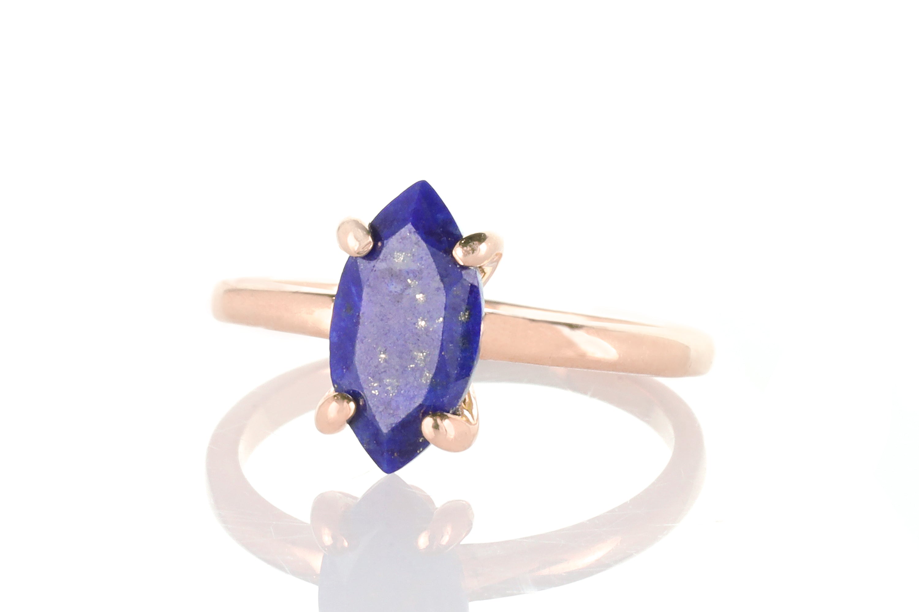 Marquise Gold Filled Lapis Lazuli Ring Rings Anemone Unique