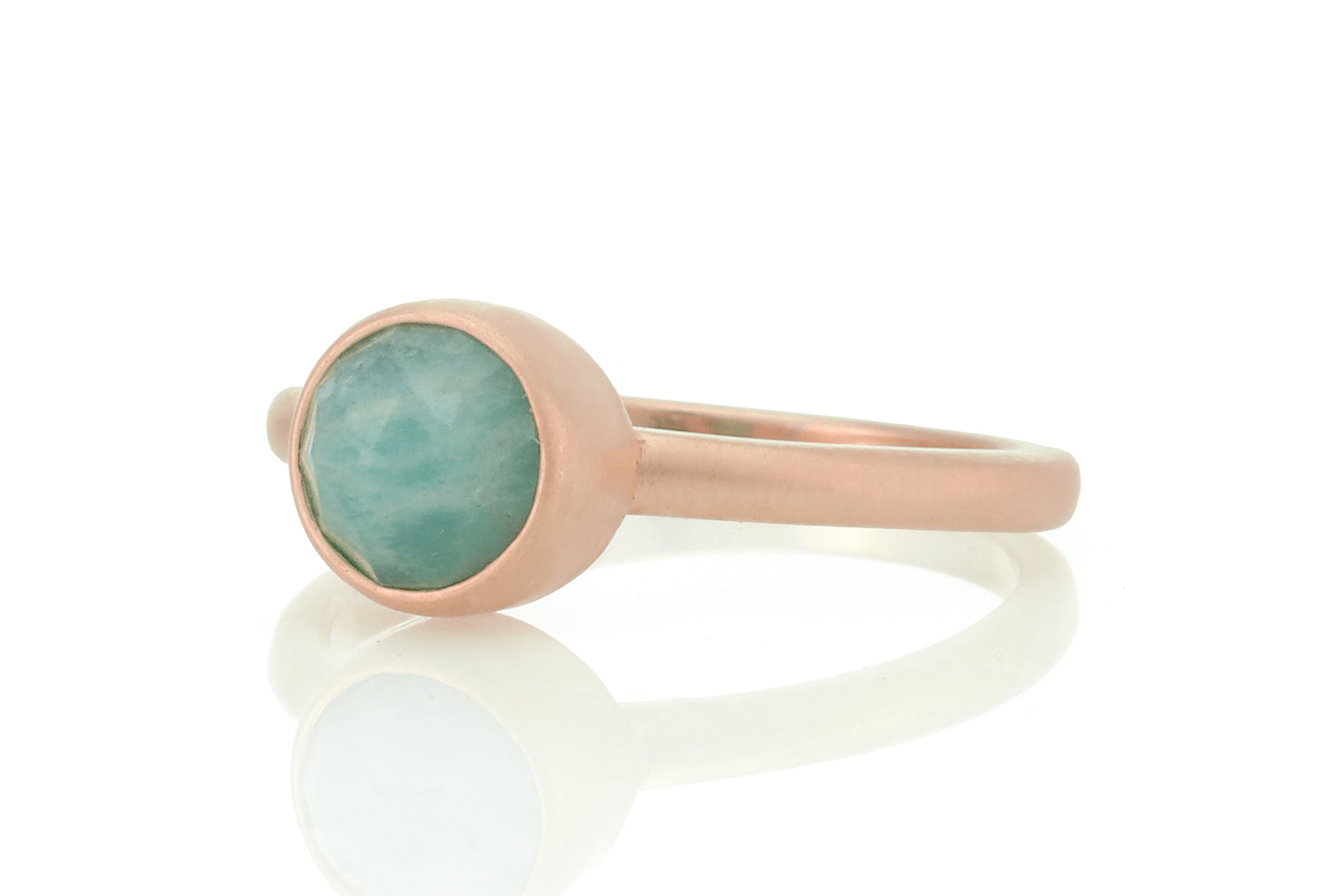 Sterling Silver Amazonite Stacking Bezel Ring Rings Anemone Limited