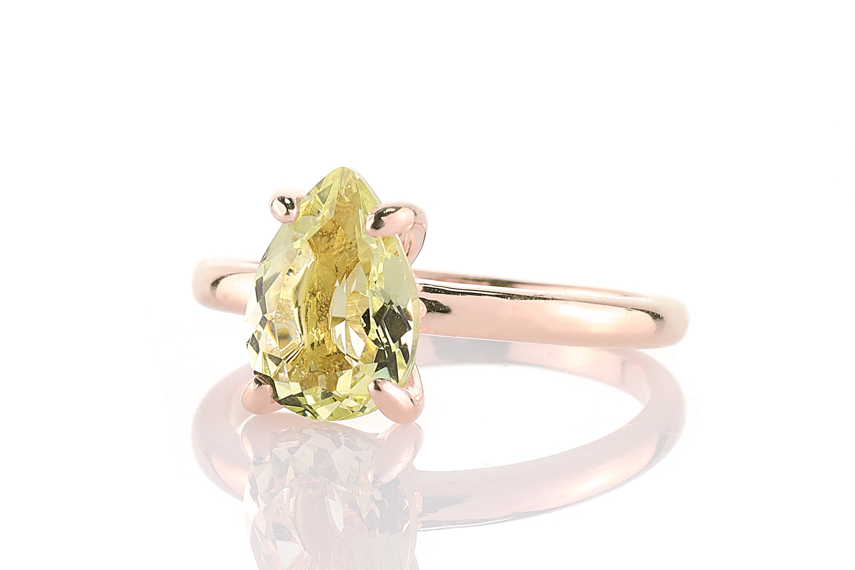 Lemon Quartz Jewelry in 14k Gold-filled Band Rings Anemone Unique