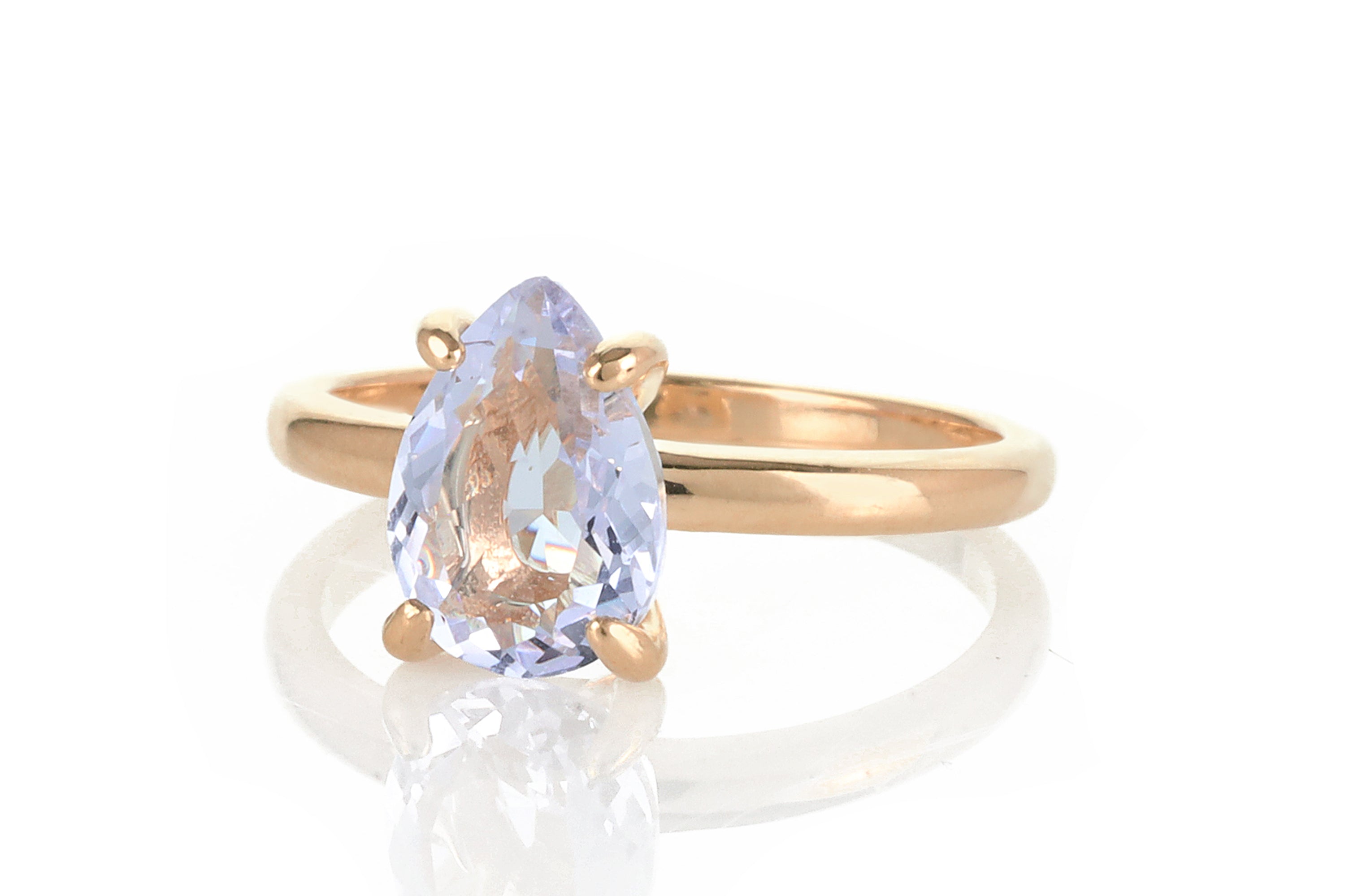 Unique Rose Gold Tanzanite Ring Rings Anemone Unique