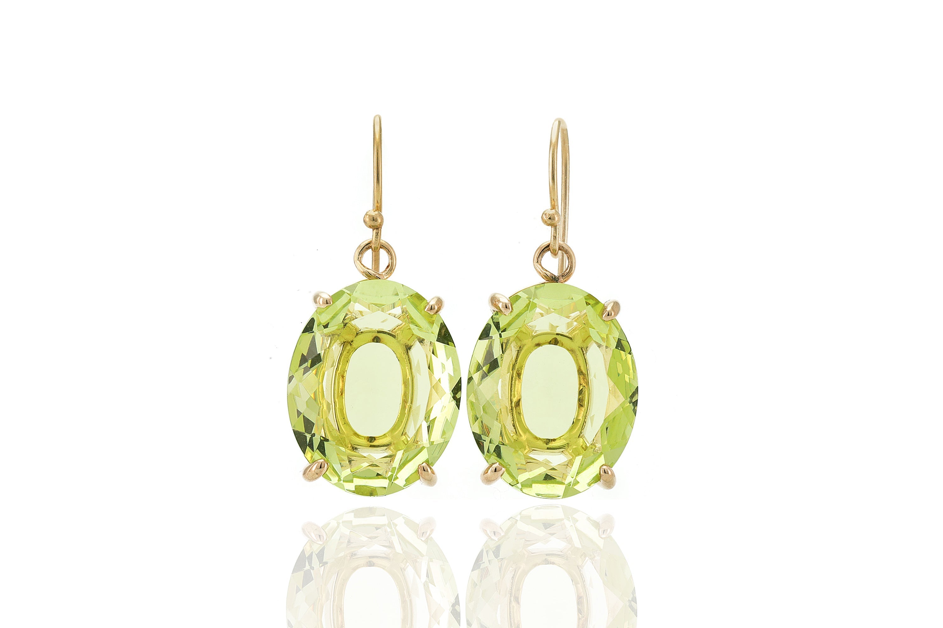 14k Gold Filled Lemon Quartz Dangle Earrings Earrings Anemone Jewelry