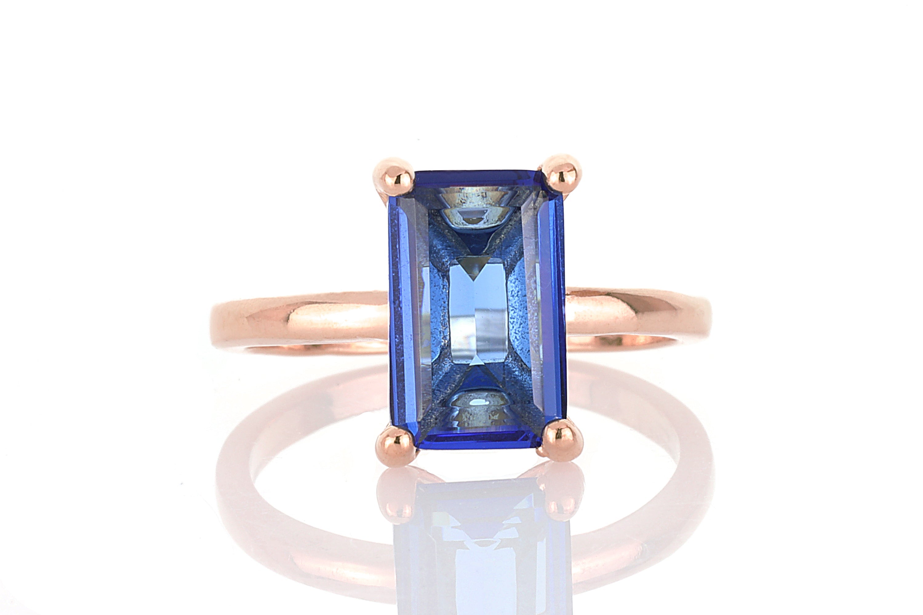 Alluring Rose Gold Sapphire Ring Rings Anemone Unique