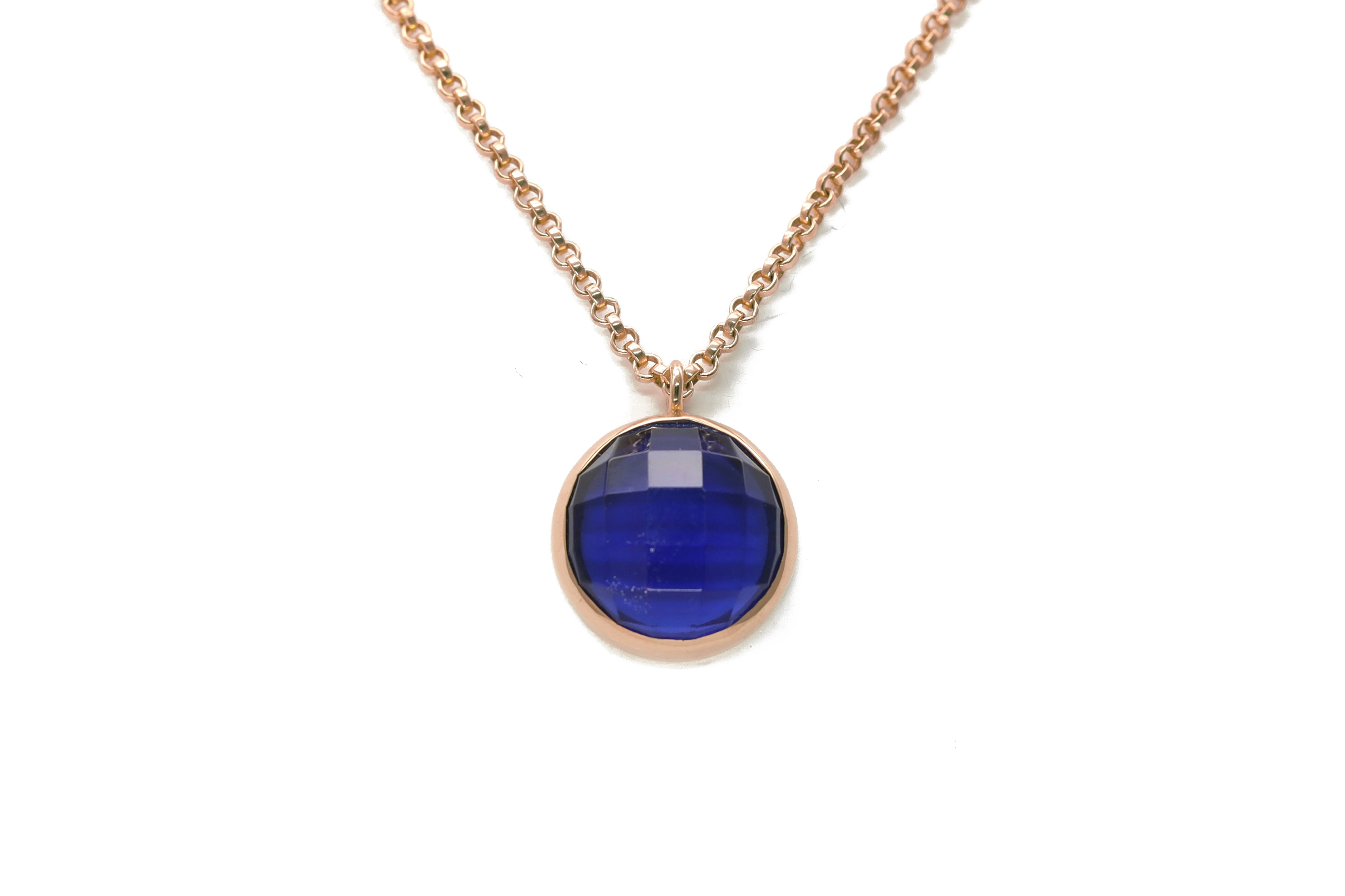Vibrant Sterling Silver Blue Sapphire Necklace Jewelry necklaces Anemone Limited