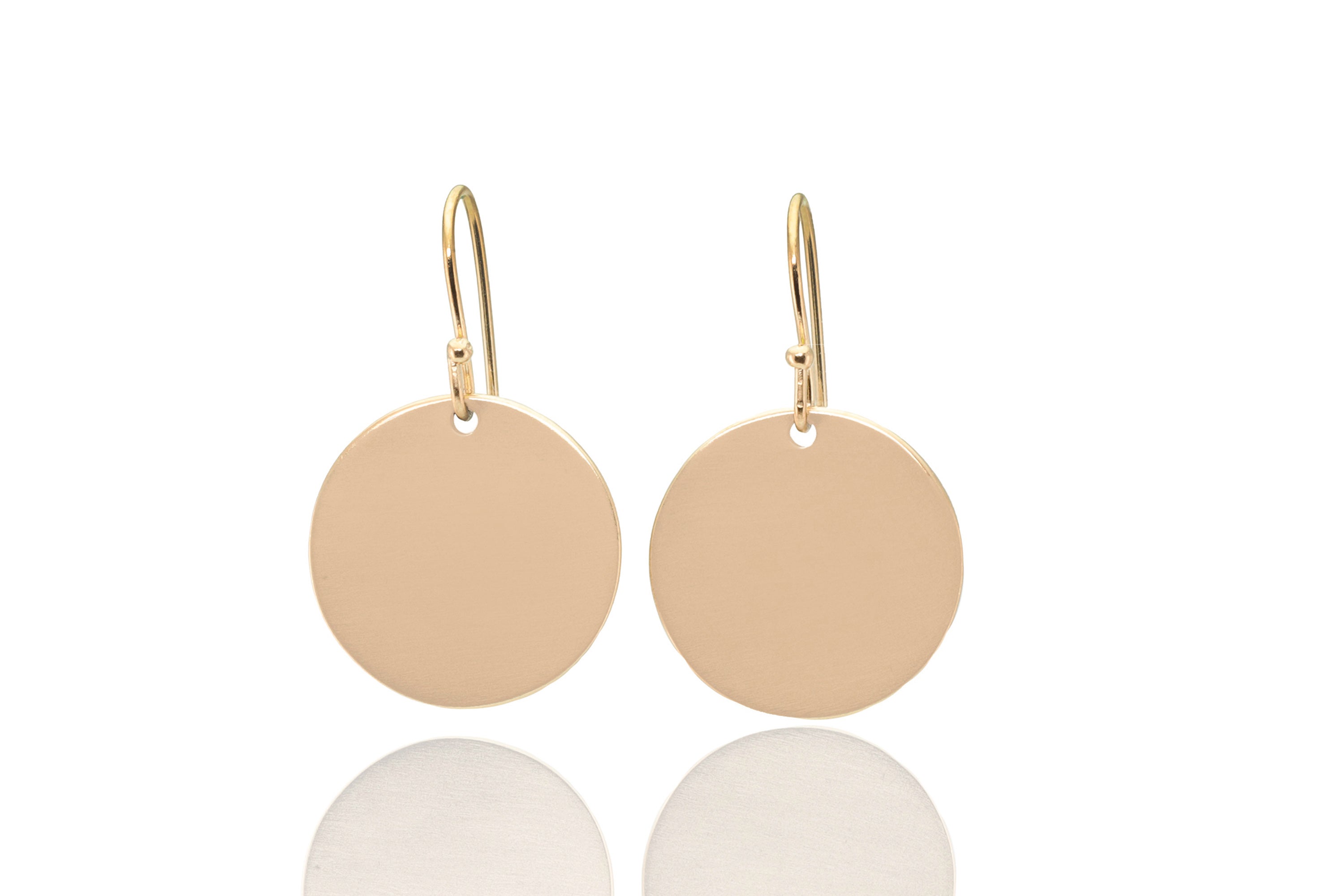 Round 20mm Coin Gold Earrings Earrings Anemone Jewelry