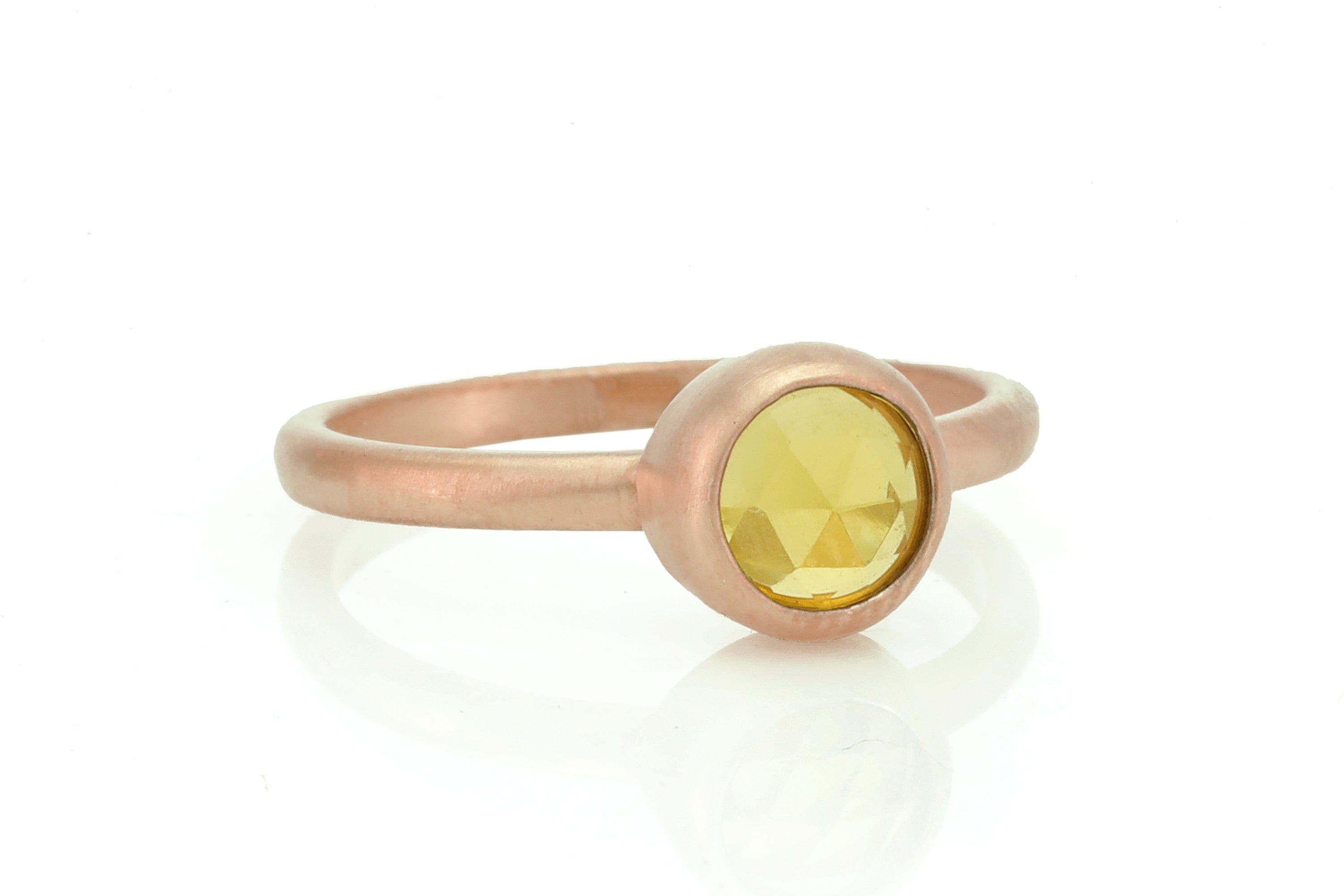 Gold Citrine Stacking Ring Rings Anemone Limited