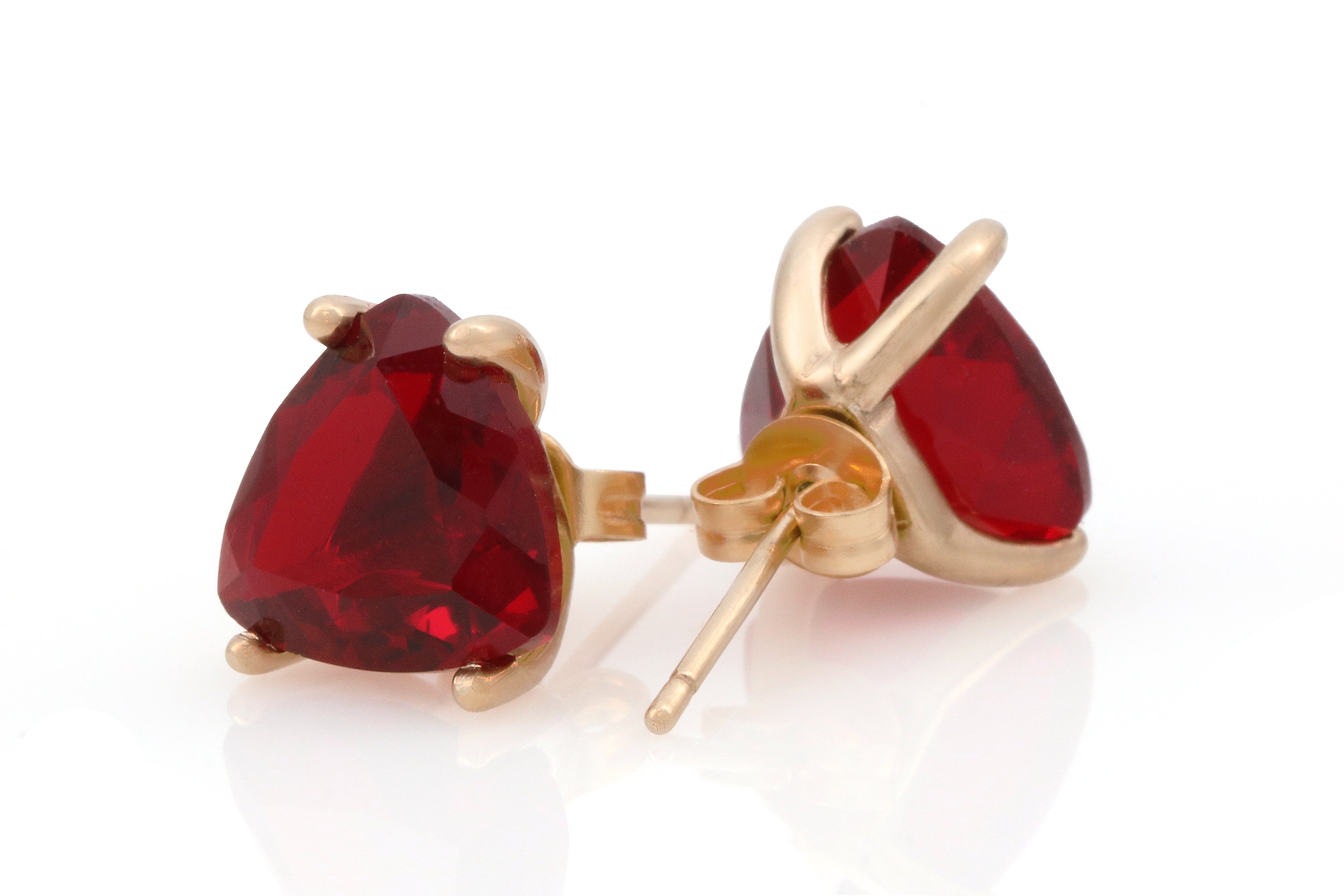 Vibrant Statement Garnet Earrings in Gold Earrings Anemone Unique