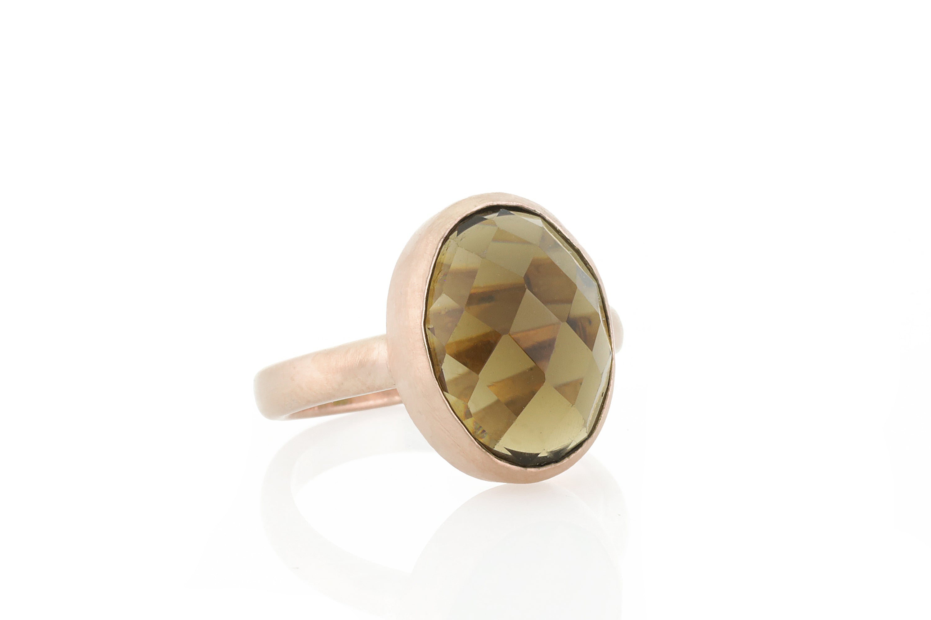 Smoky Quartz Oval Gold Filled Bezel Ring Rings Anemone Limited