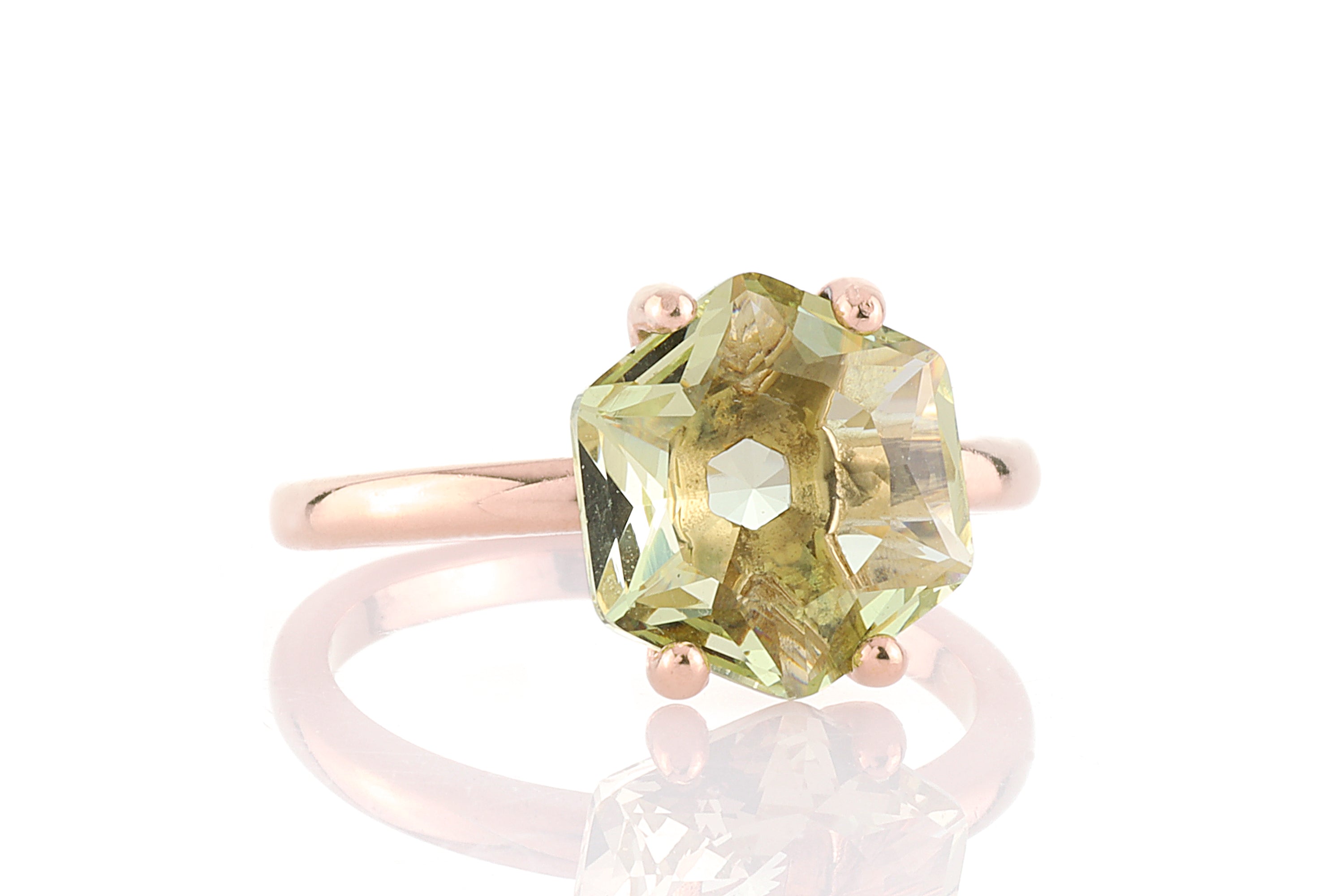 Bright Lemon Quartz Gold Ring Rings Anemone Unique