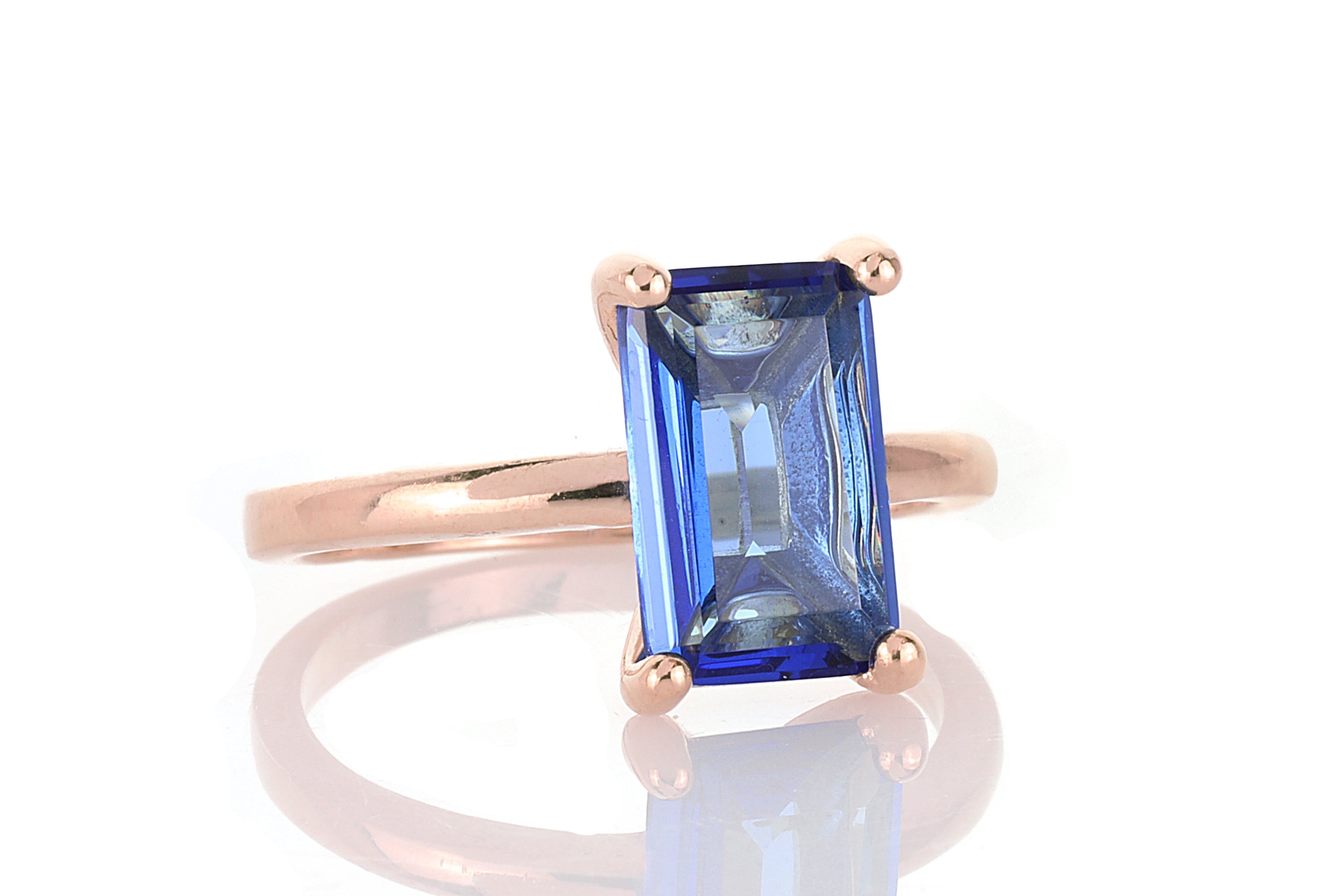 Alluring Rose Gold Sapphire Ring Rings Anemone Unique