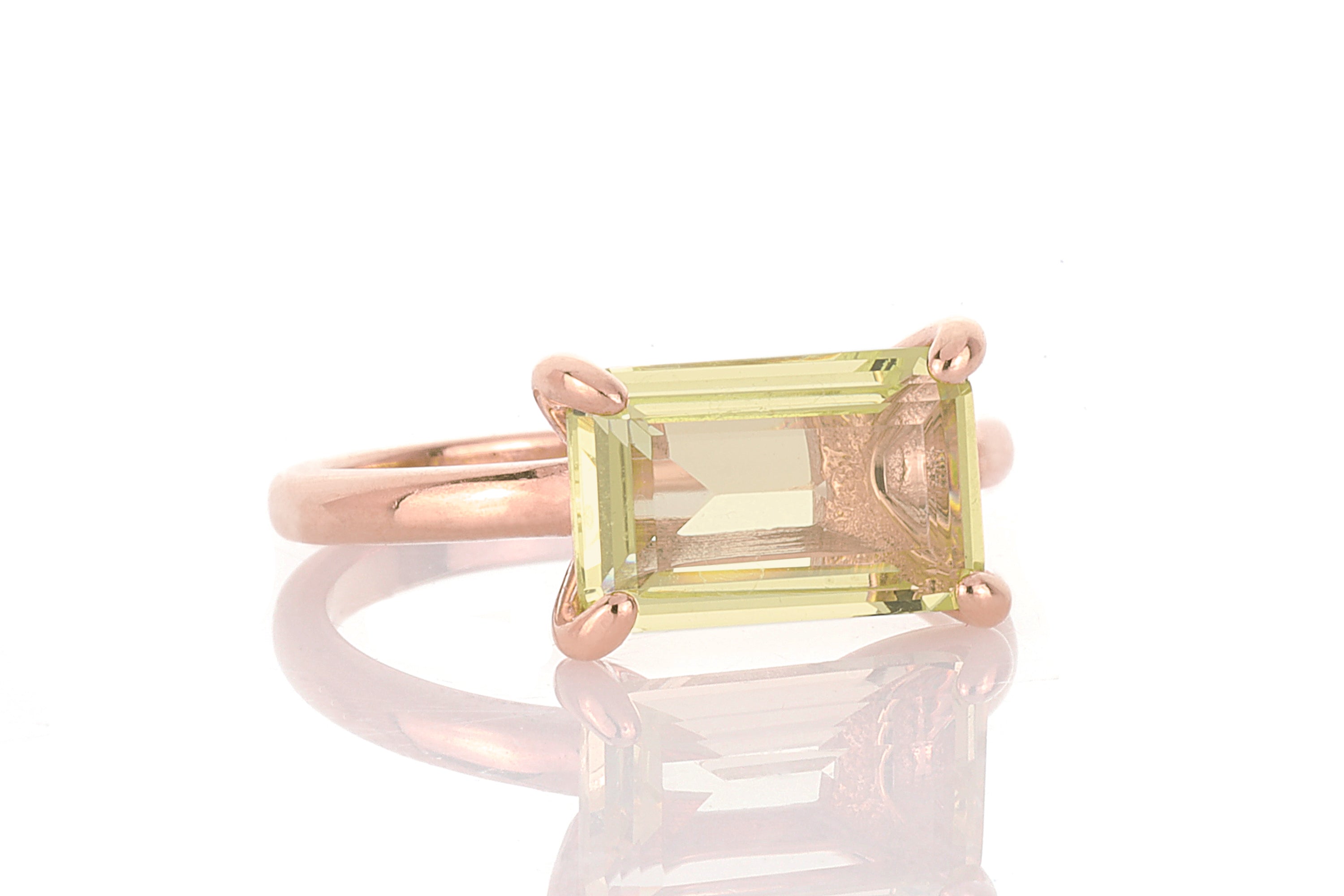 Brilliant Yellow Quartz Gold Filled Ring Rings Anemone Unique