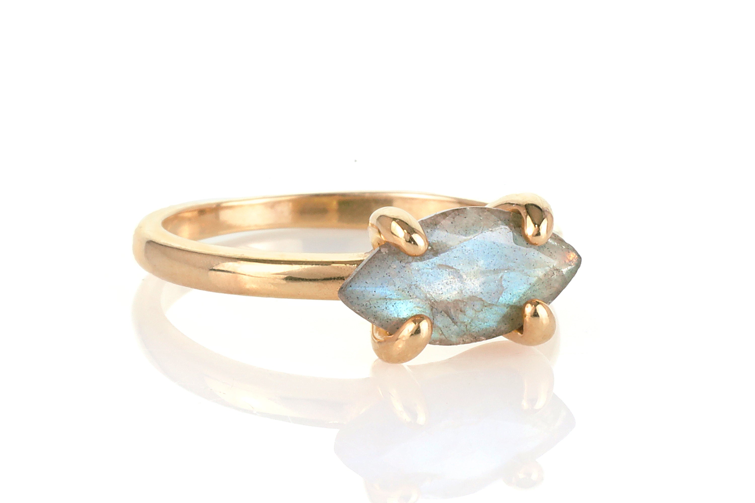 Labradorite Ring in 925 Sterling Silver Rings Anemone Unique