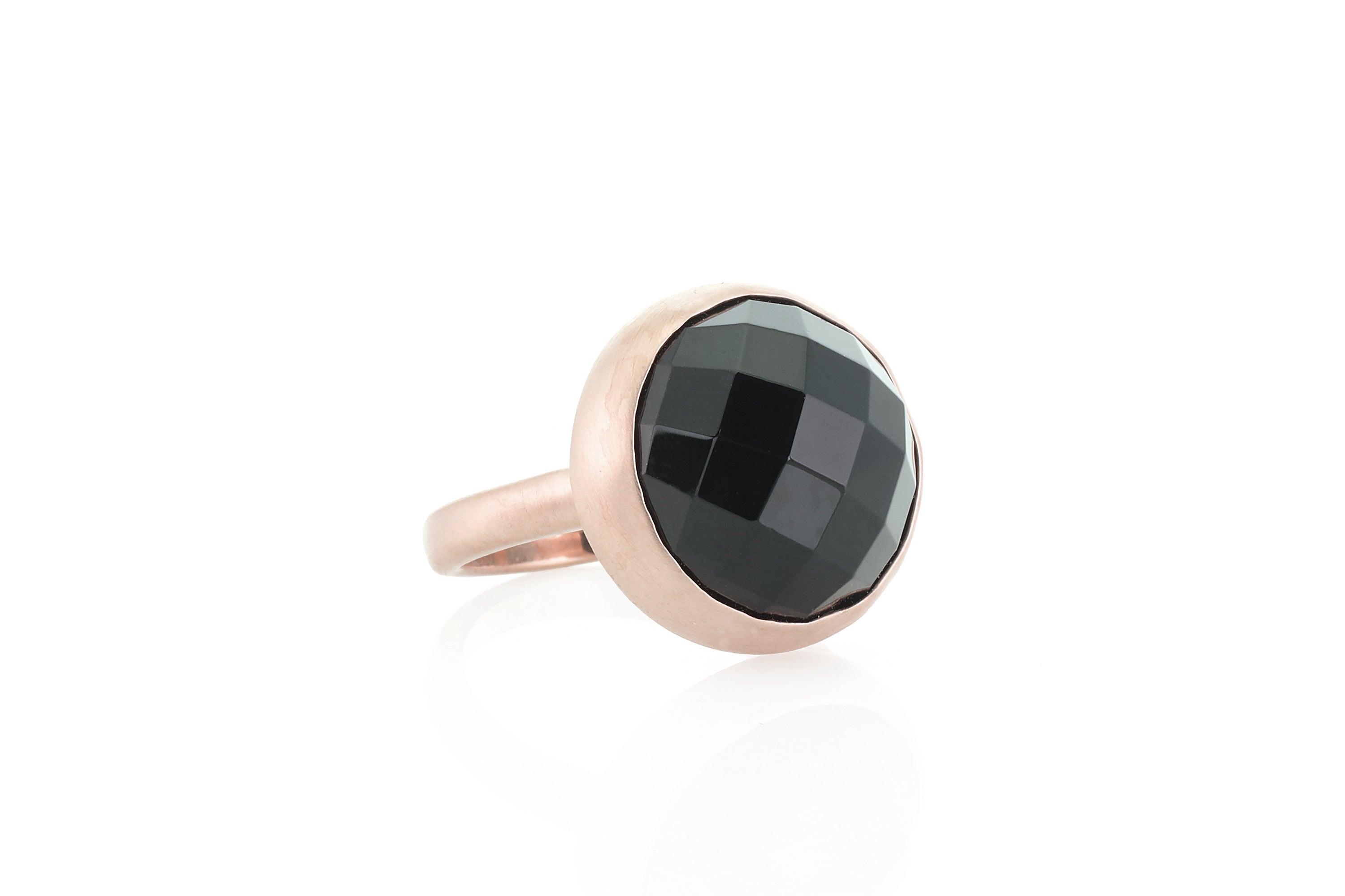 Black Onyx Bezel Gold Statement Ring Rings Anemone Limited
