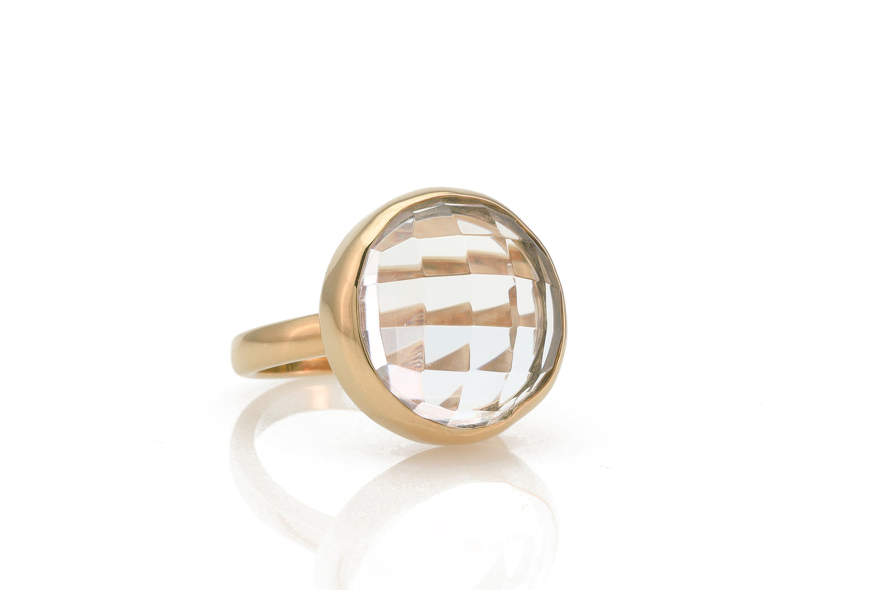 Crystal Quartz 14k Gold Filled Bezel Ring Rings Anemone Limited