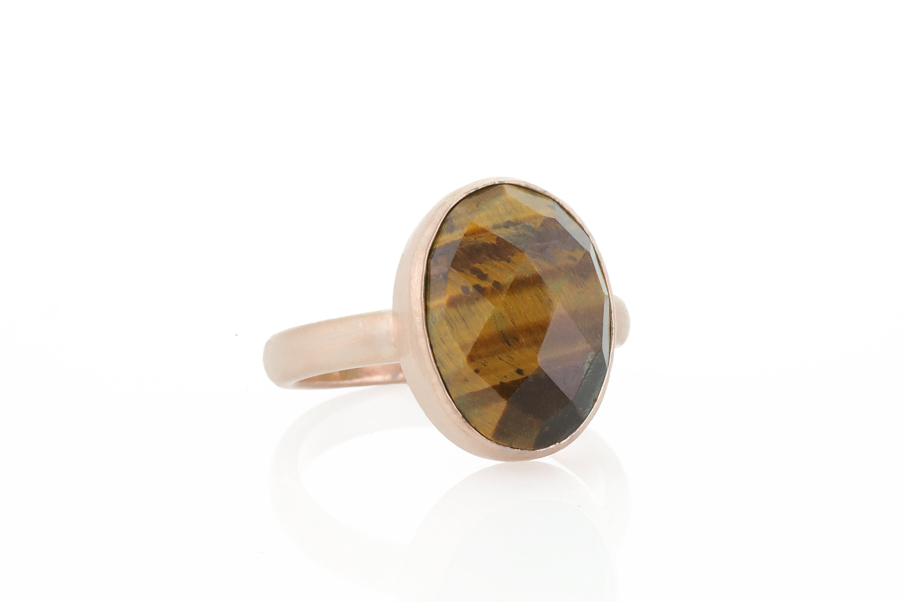 Gold Tiger Eye Bezel Set Ring Rings Anemone Limited