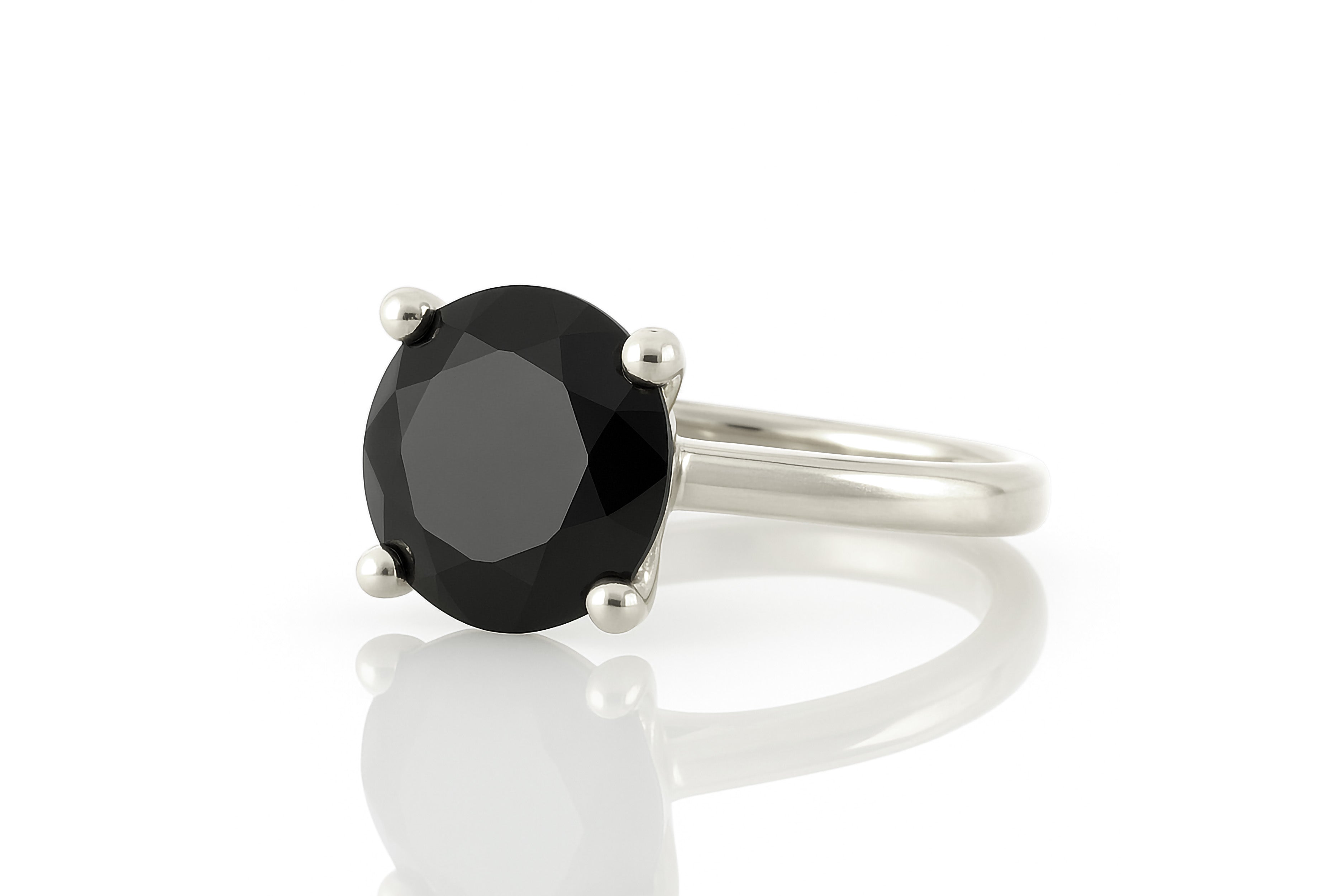 925 Sterling Silver Onyx Ring for Women Rings Anemone Unique