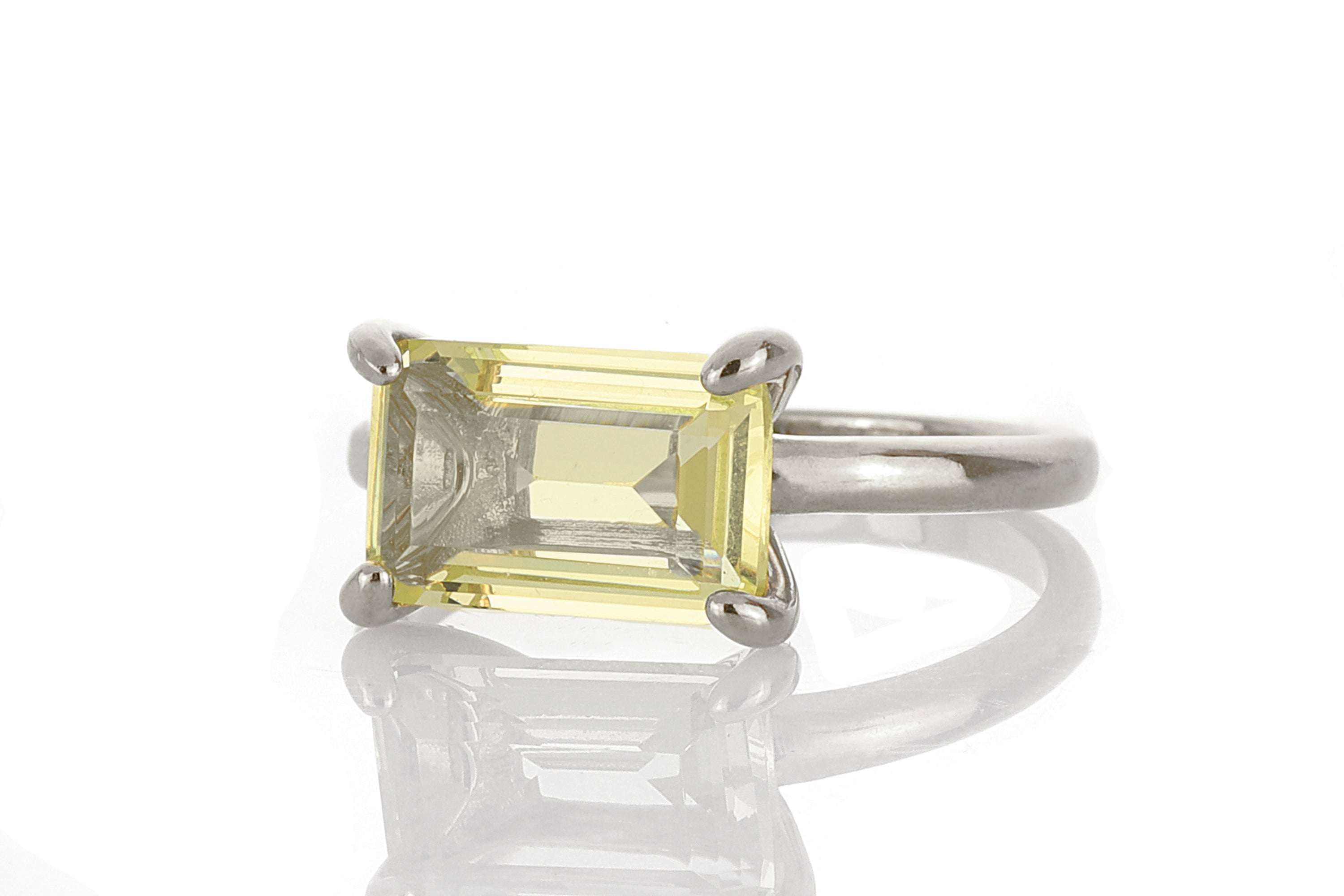 Brilliant Yellow Quartz Gold Filled Ring Rings Anemone Unique