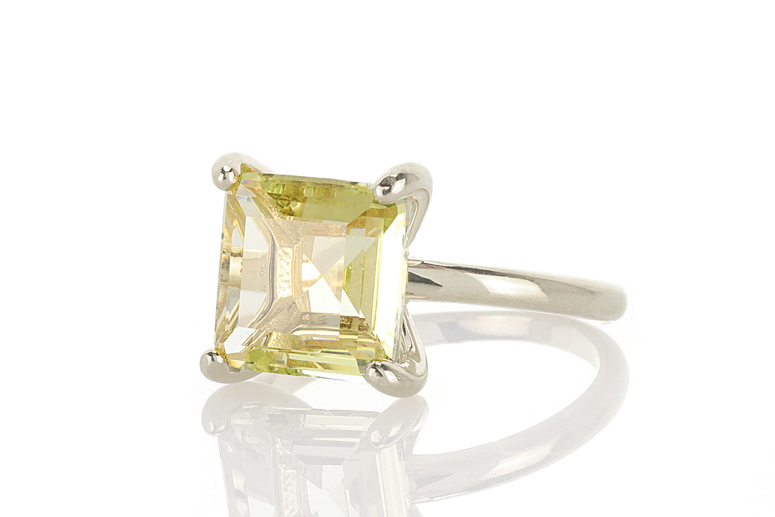 Rose Gold Lemon Quartz Ring Rings Anemone Unique