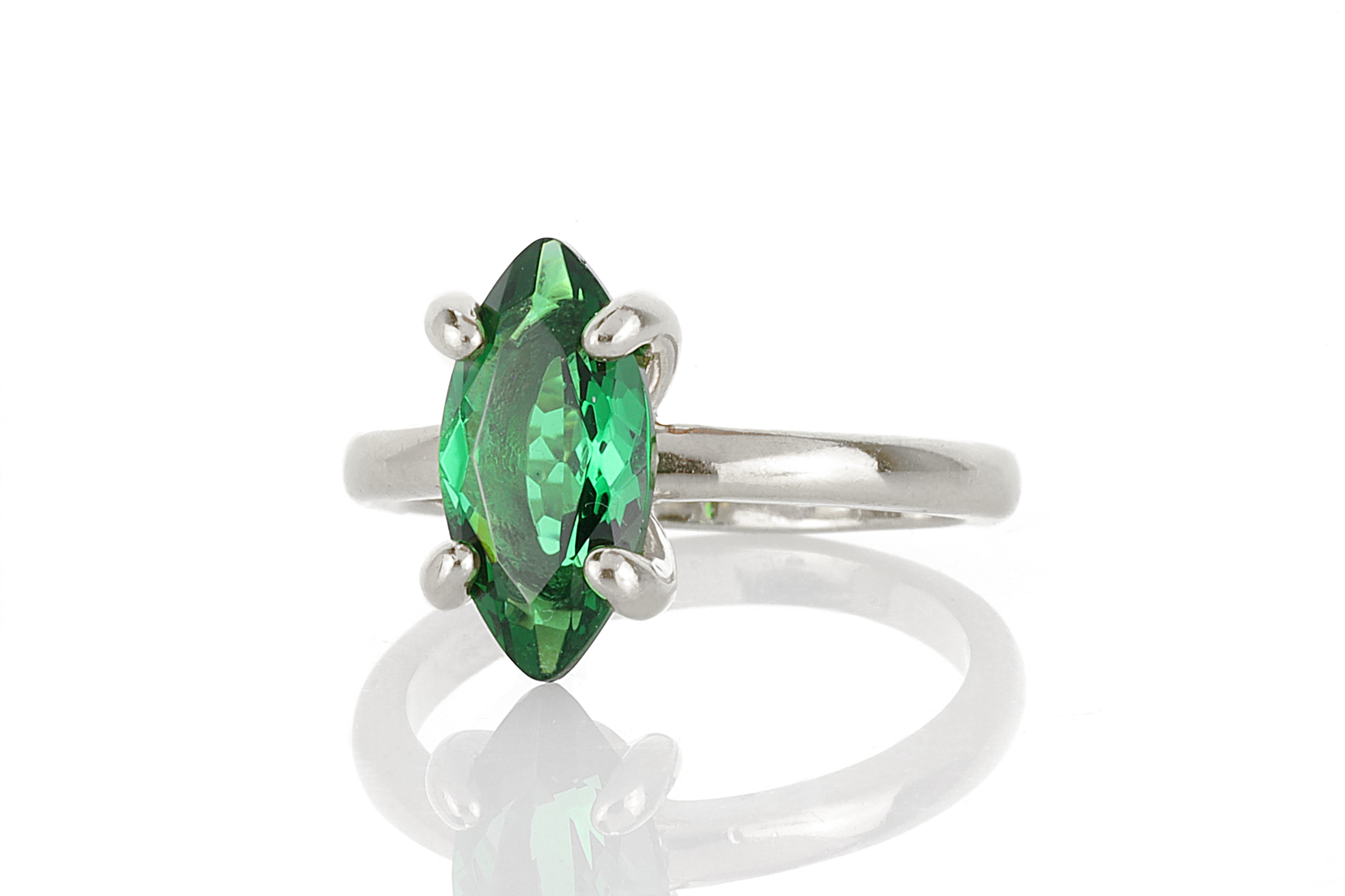 Marquise Emerald Ring in Gold Rings Anemone Unique