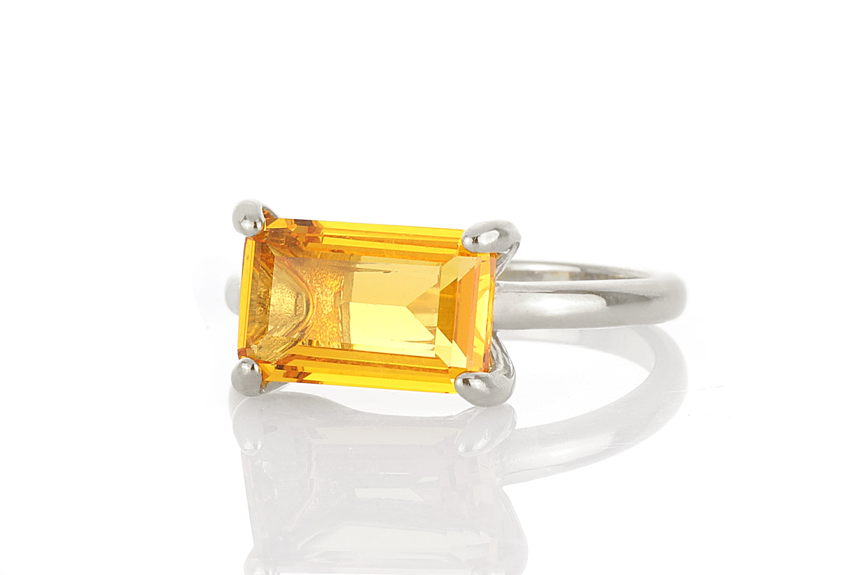 Brilliant Sterling Silver Citrine Ring Rings Anemone Unique