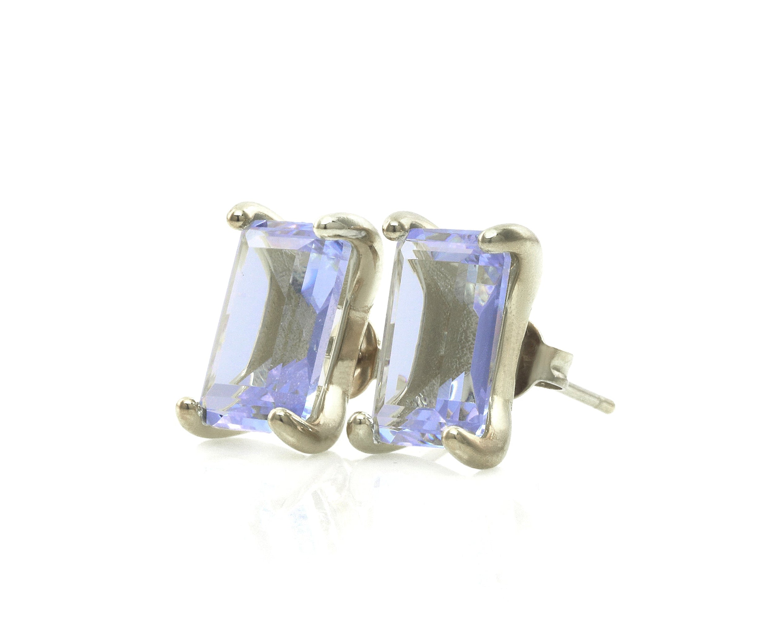 Elegant Luster Tanzanite Gold Earrings Earrings Anemone Unique