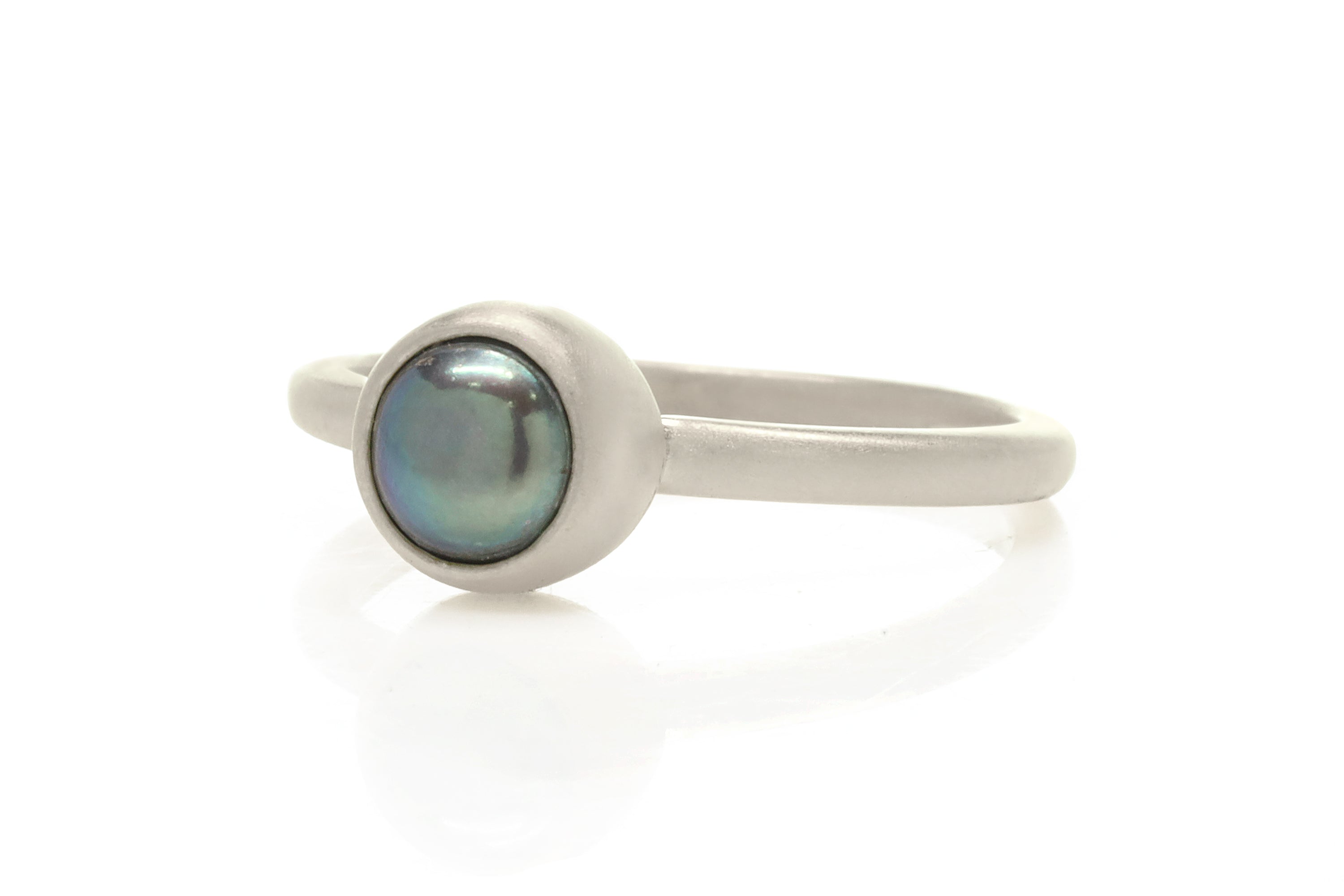 Black Pearl Bezel 14k Gold Ring Rings Anemone Limited