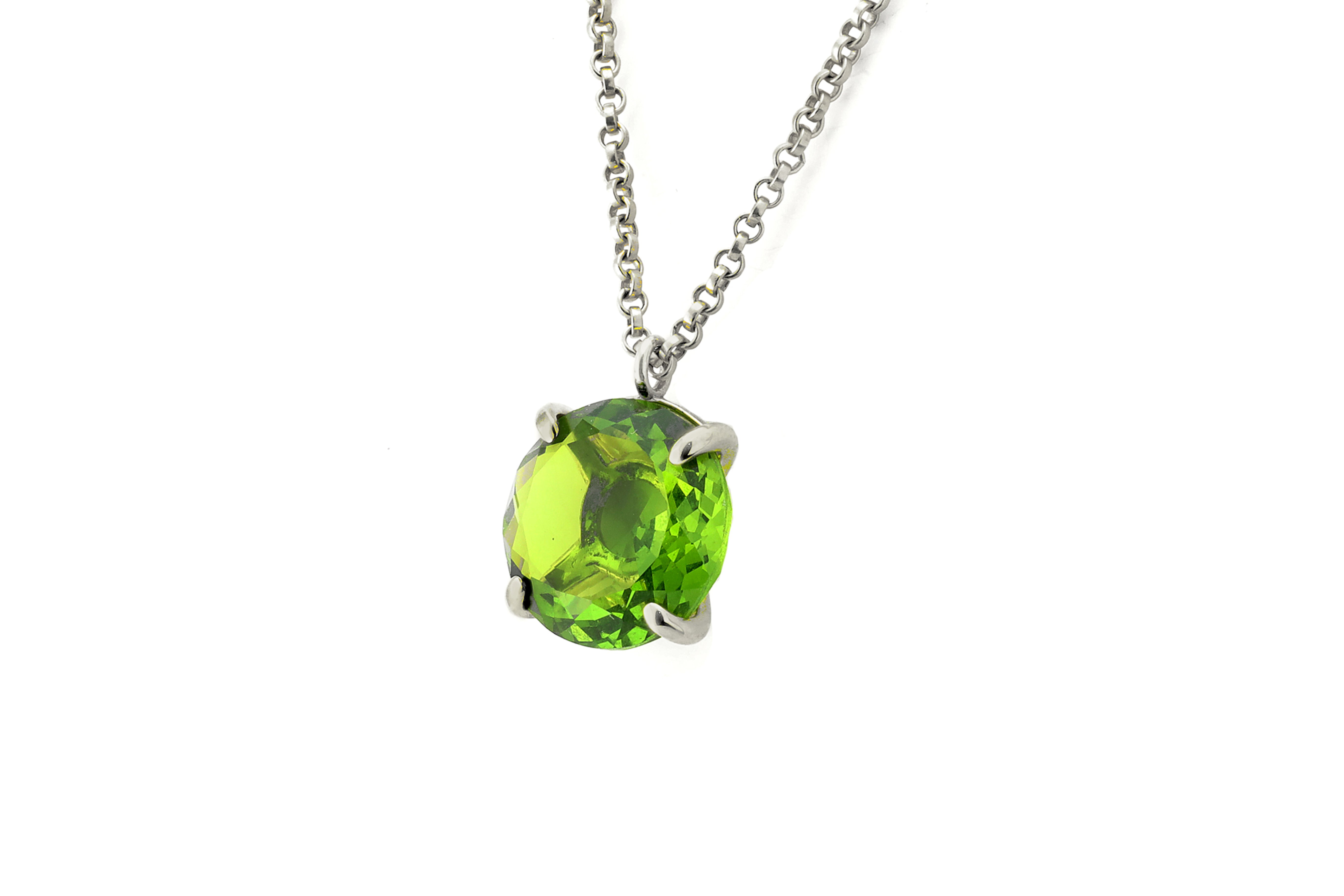 Elegant Peridot Gold Pendant Necklace necklaces Anemone Jewelry