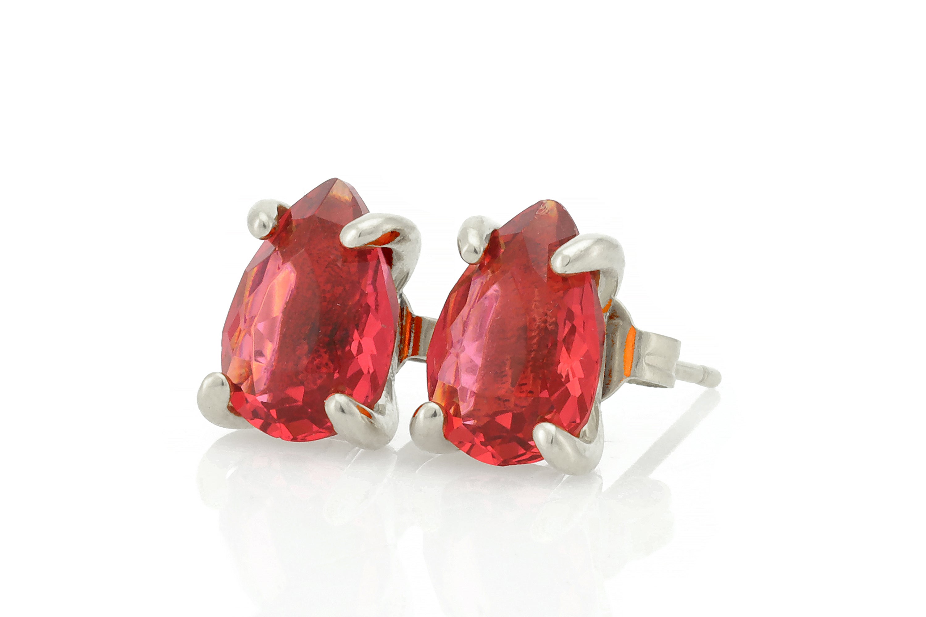 Stunning Pear Shape Pink Tourmaline Gold Earrings Earrings Anemone Unique
