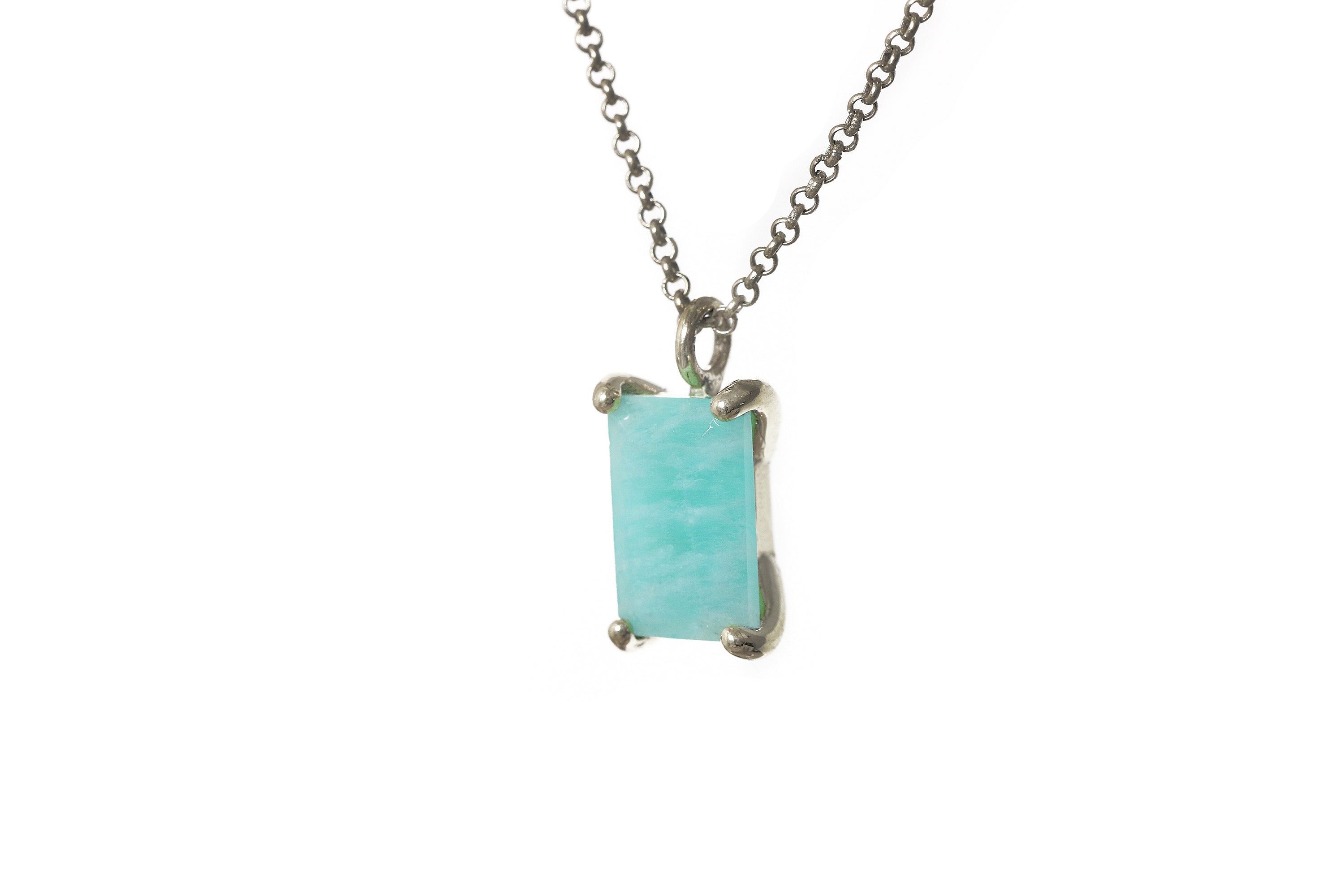 Artisan Amazonite Gold Statement Necklace necklaces Anemone Unique