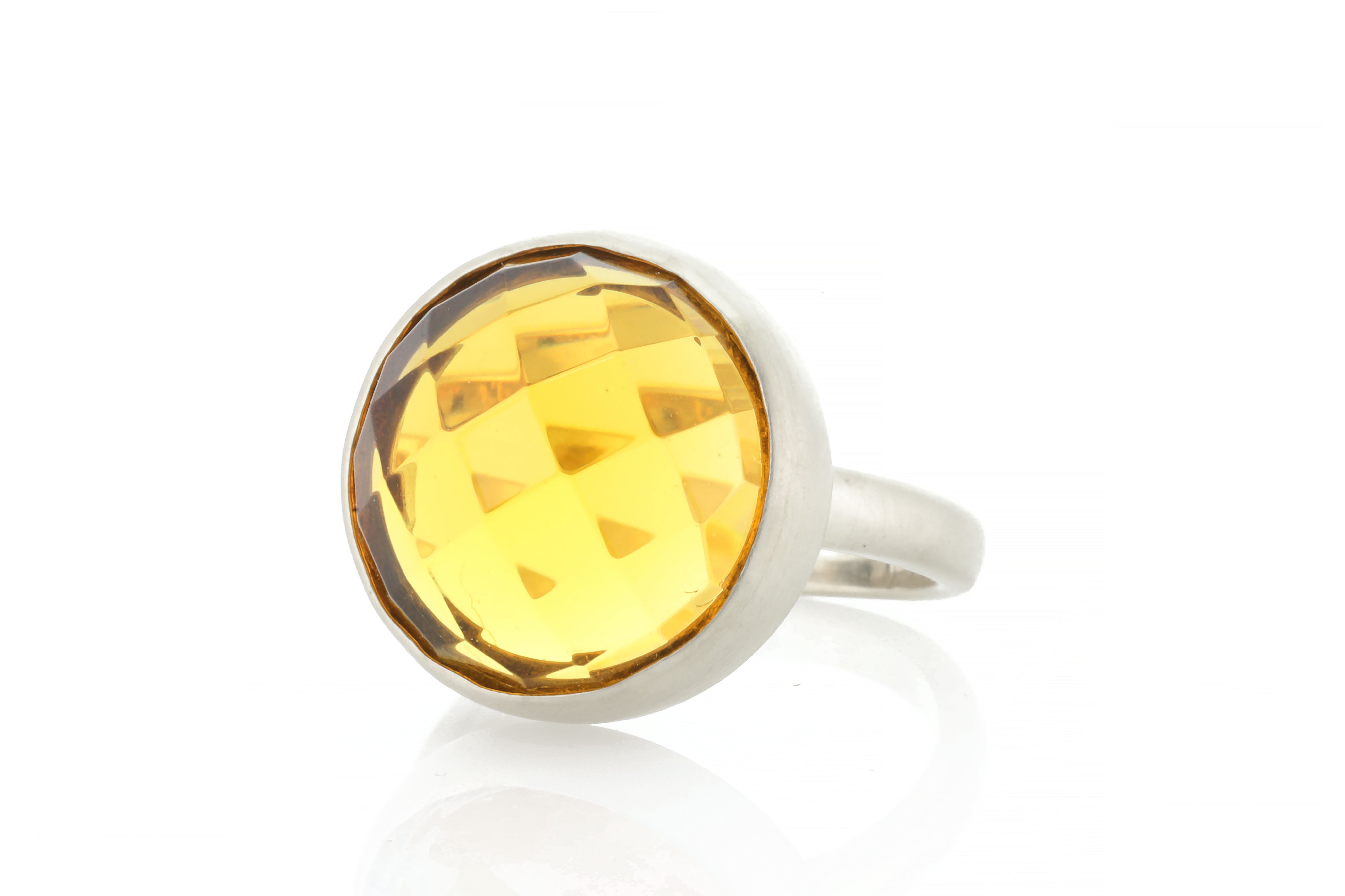18k Gold Citrine Bezel Ring Rings Anemone Limited