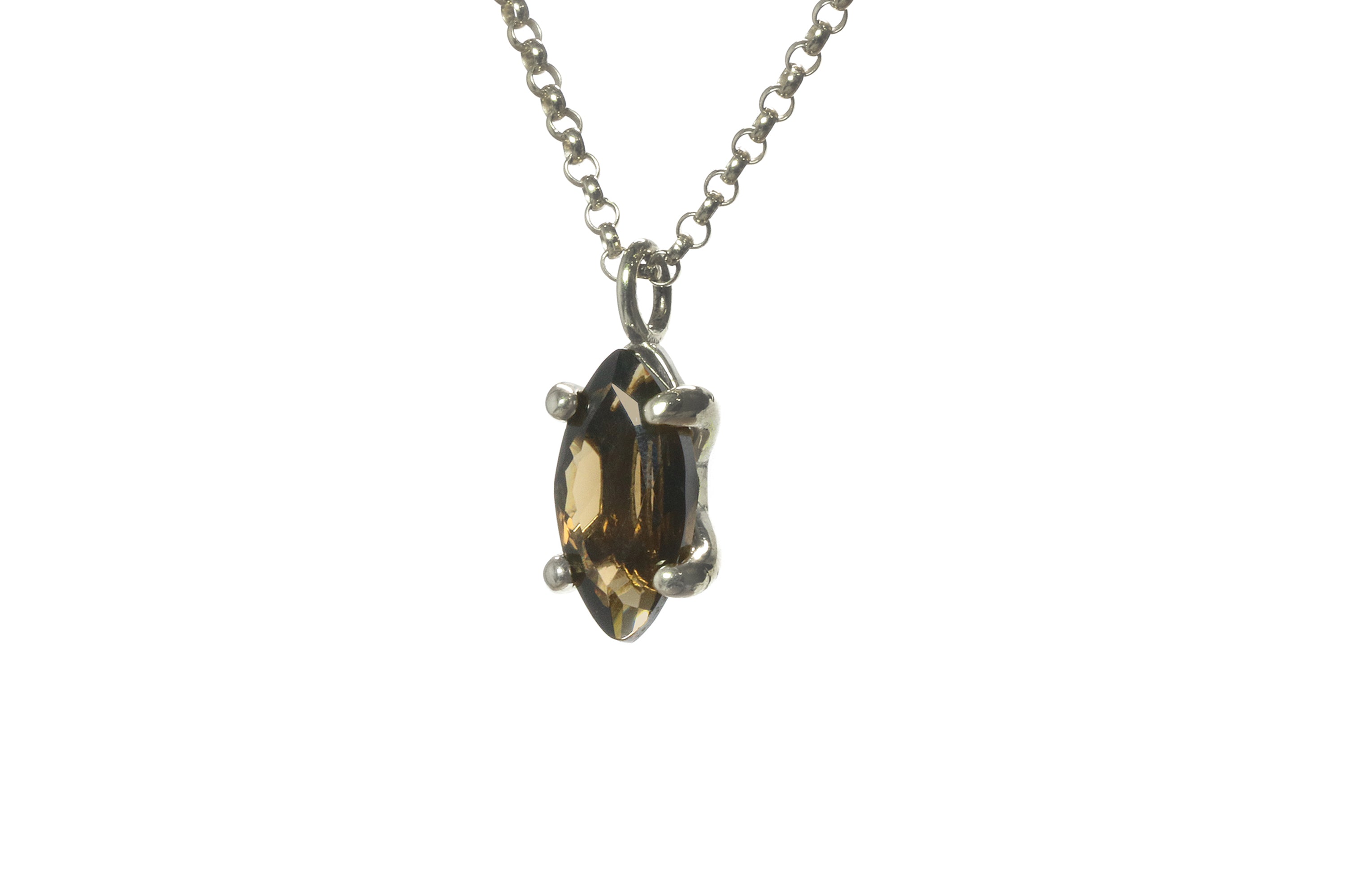 Smoky Quartz Gold Filled Gemstone Necklace necklaces Anemone Unique