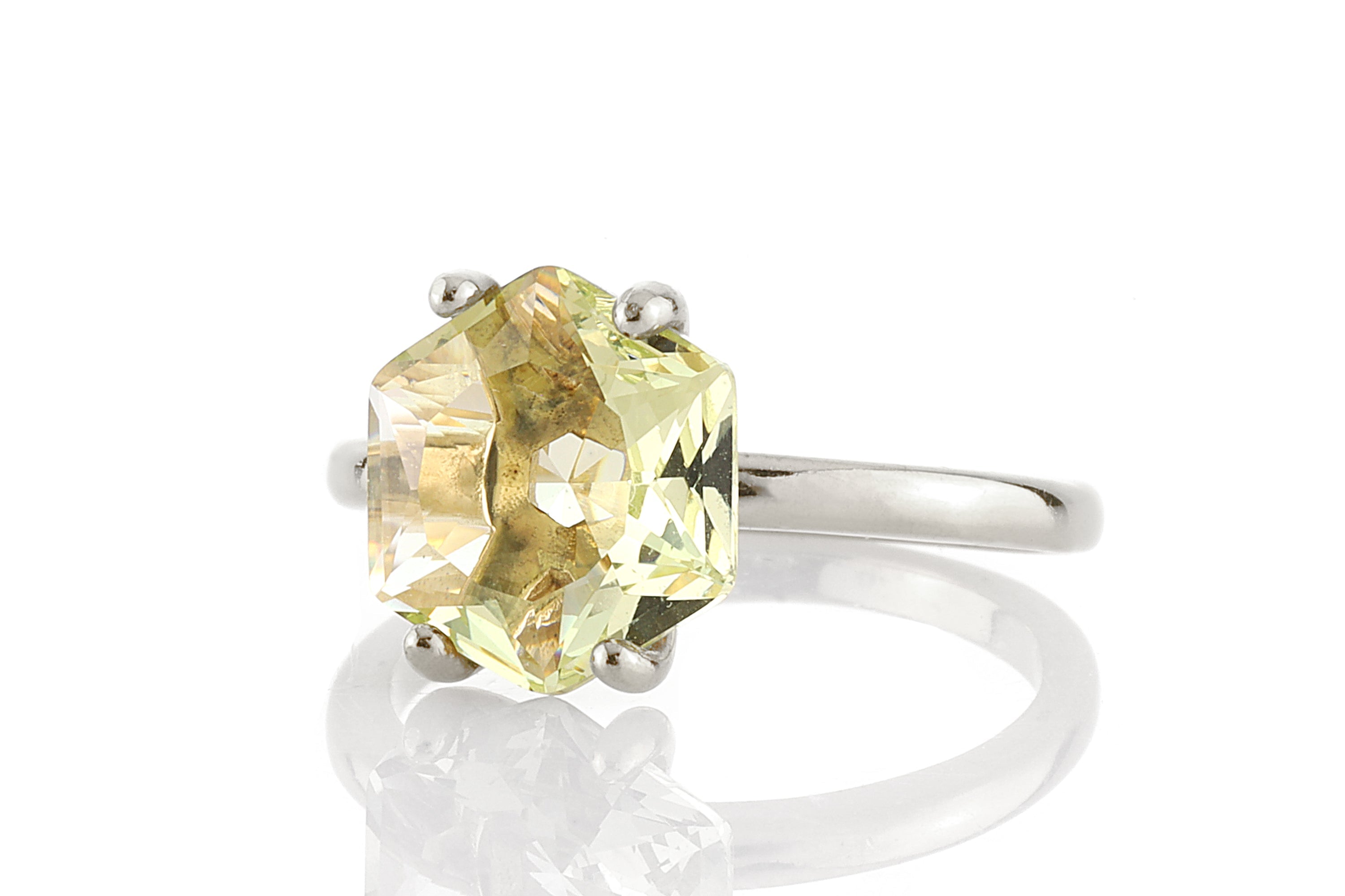 Bright Lemon Quartz Gold Ring Rings Anemone Unique