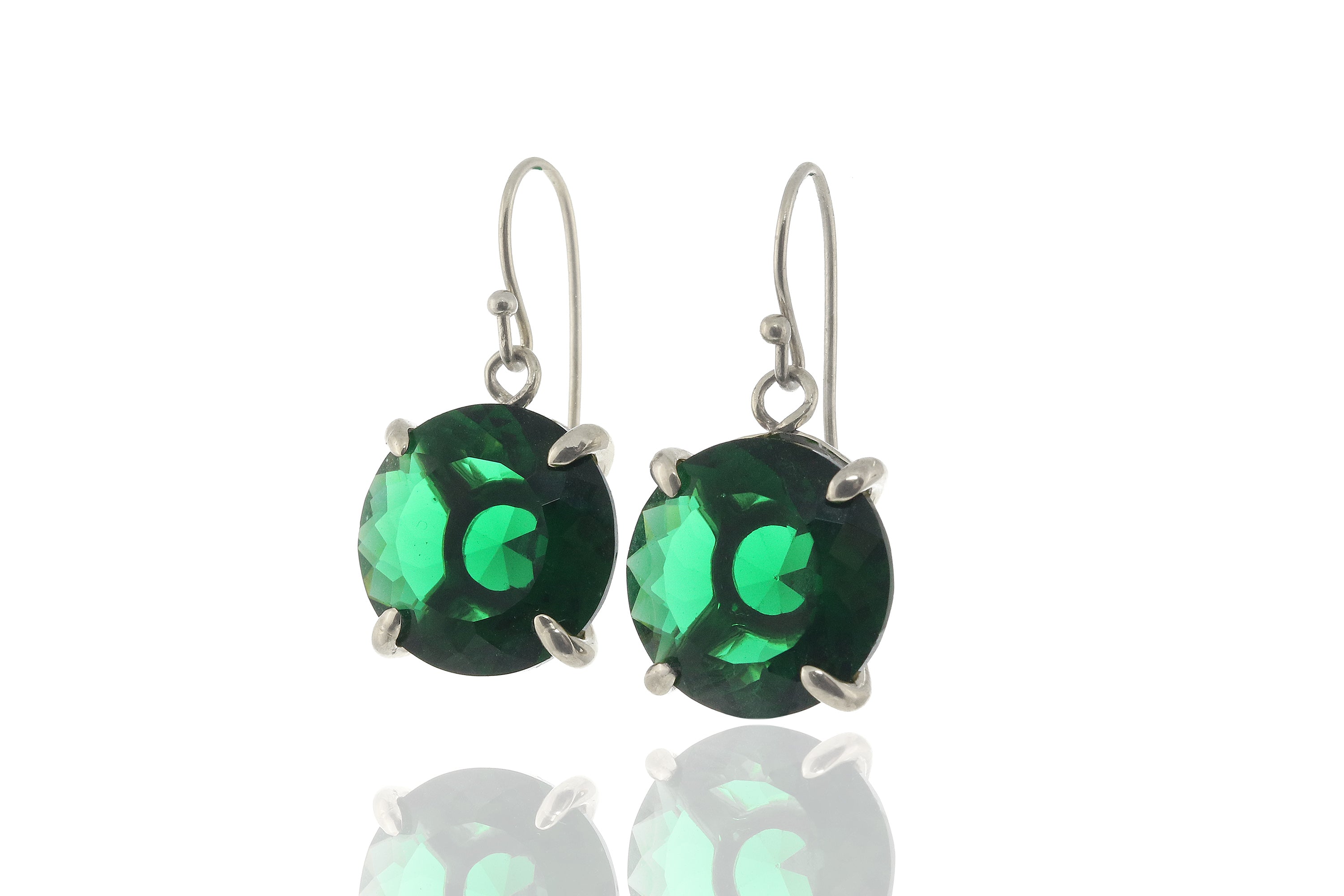 Statement Dangling Emerald Jewelry Gold Earrings Earrings Anemone Jewelry