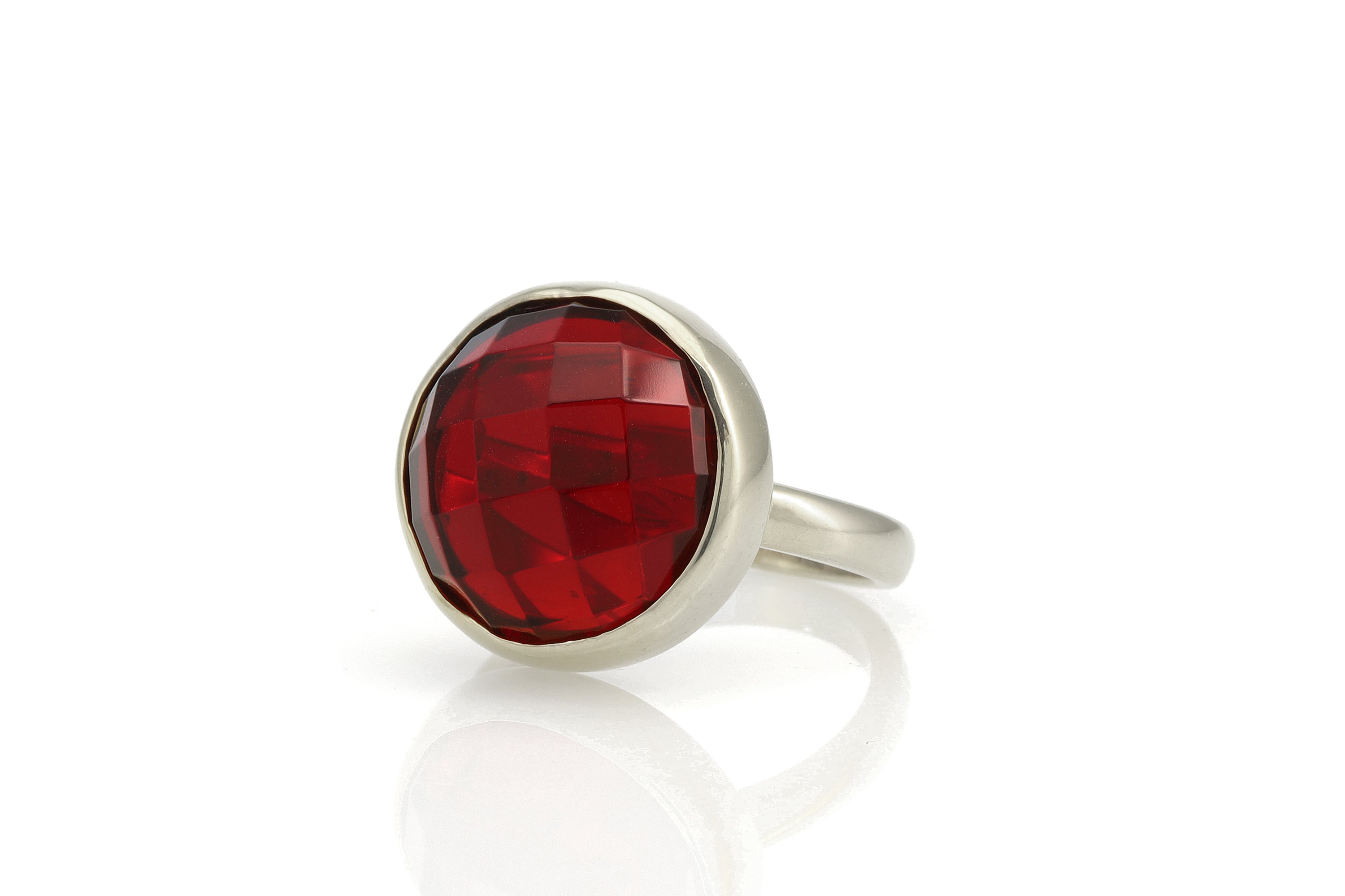 14k Rose Gold Ruby Bezel Set Ring Rings Anemone Limited