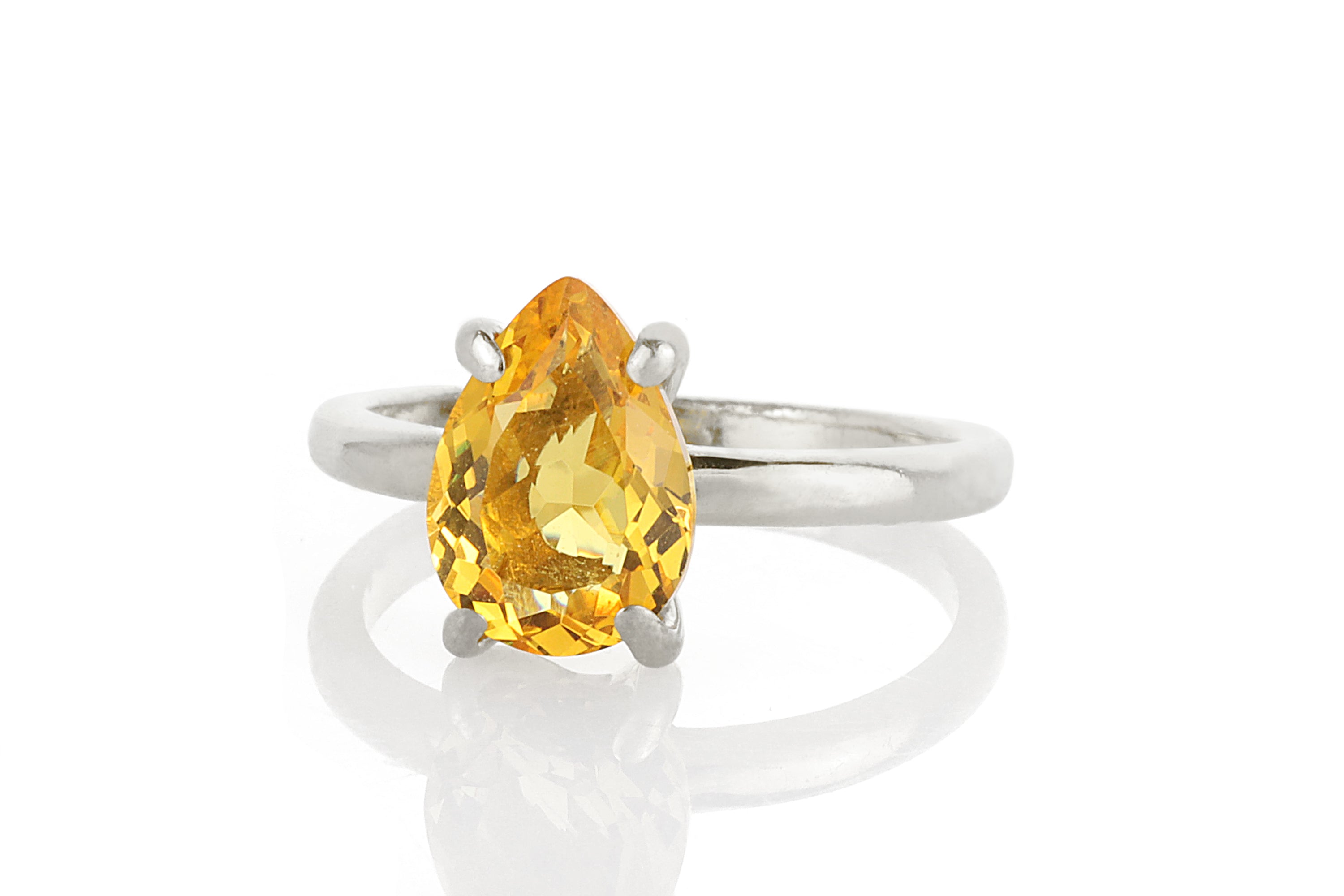 Unique 925 Sterling Silver Citrine Rings Rings Anemone Unique
