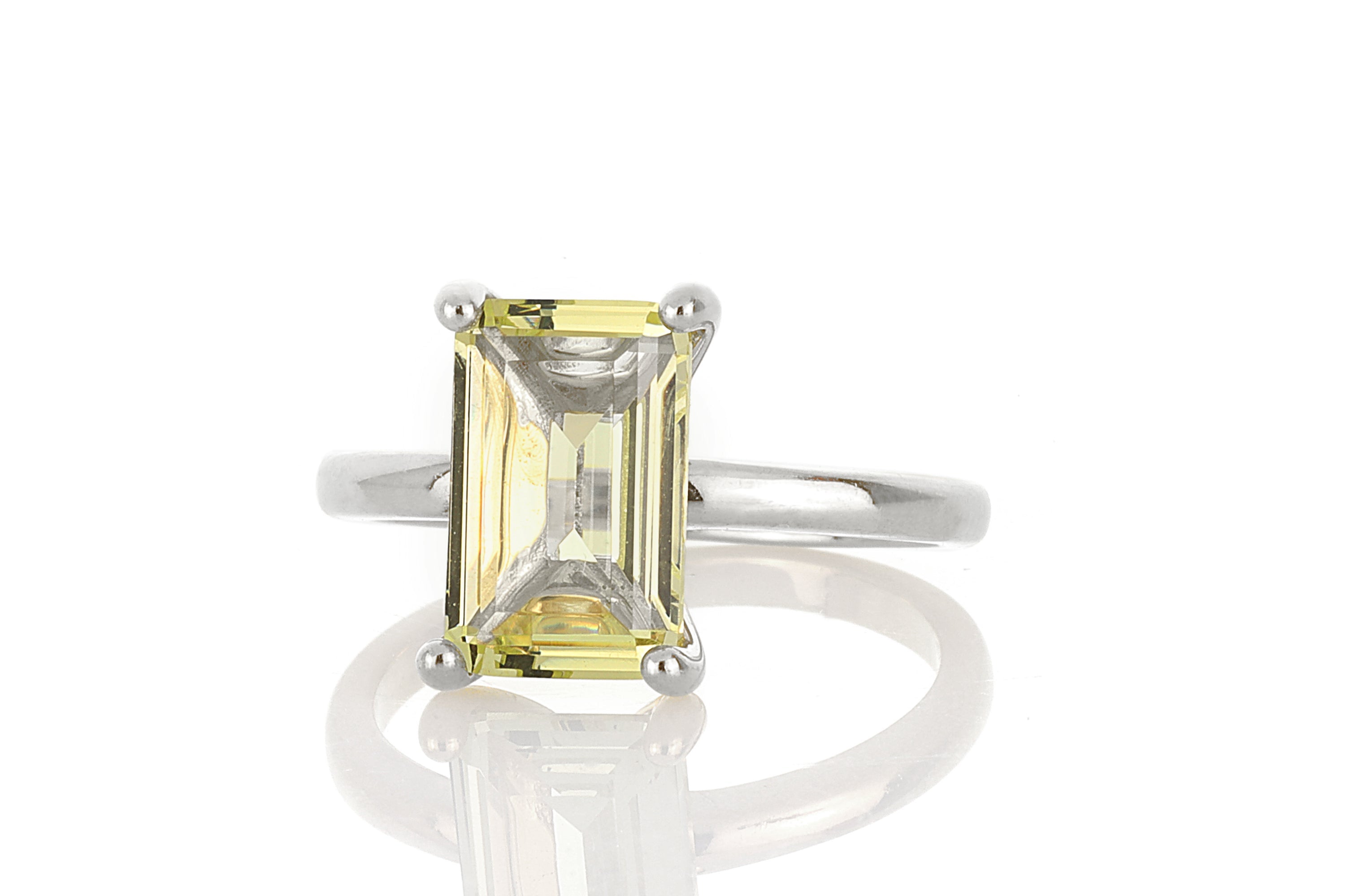 Faceted Lemon Quartz Ring in 14K Gold Rings Anemone Unique