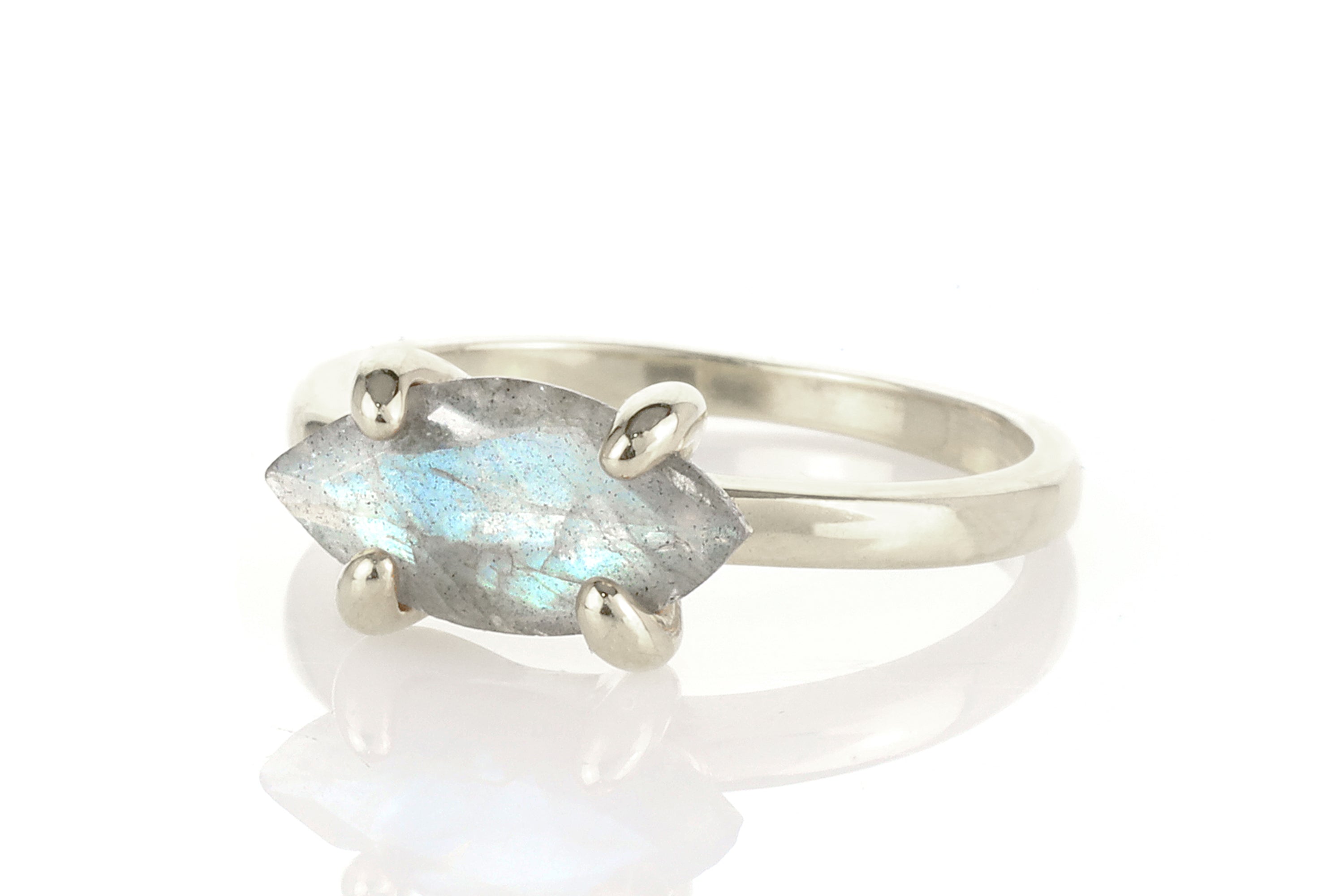 Labradorite Ring in 925 Sterling Silver Rings Anemone Unique