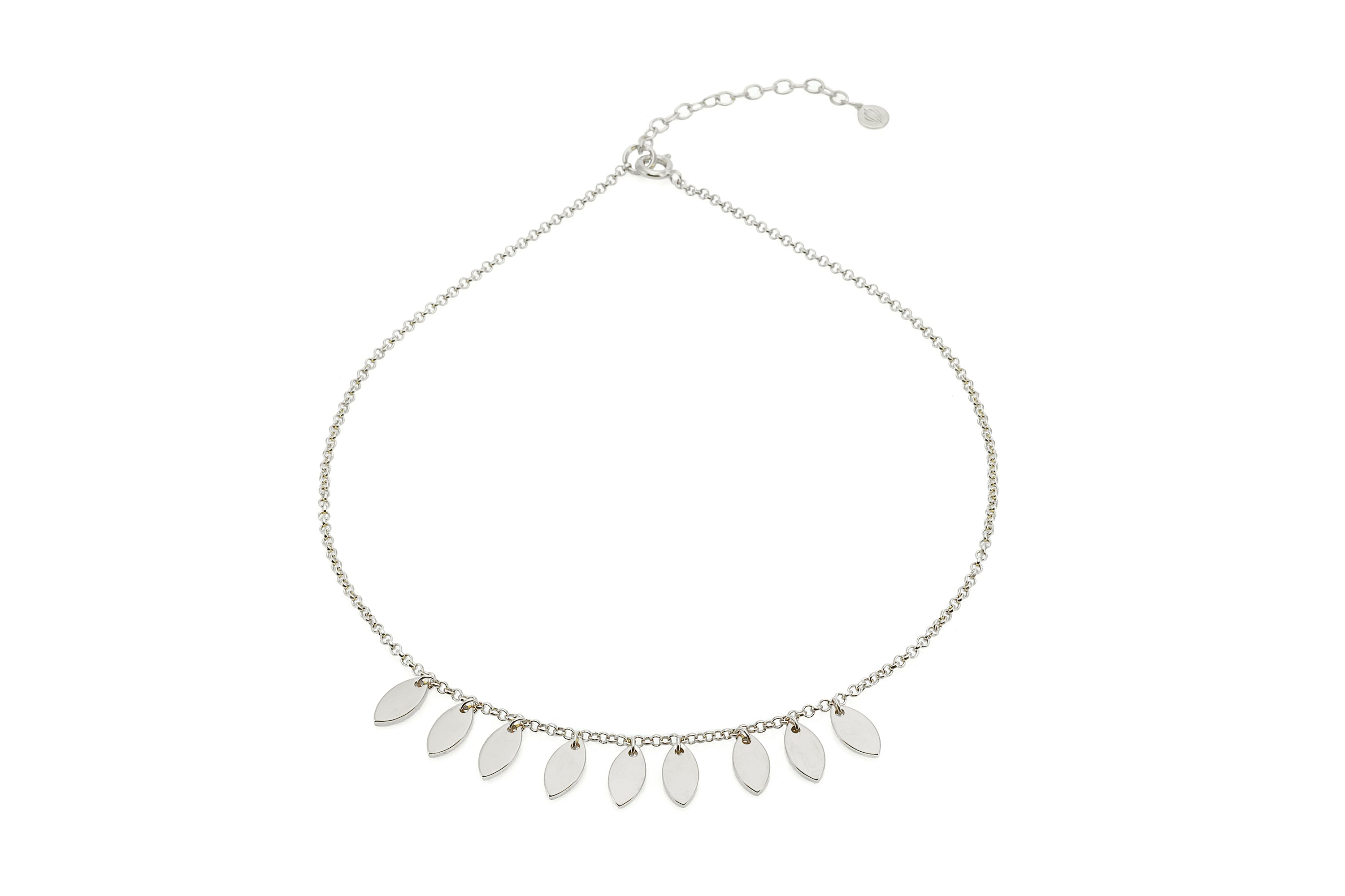 Gold Geometric Marquise Cut Charms Necklace necklaces Anemone Jewelry