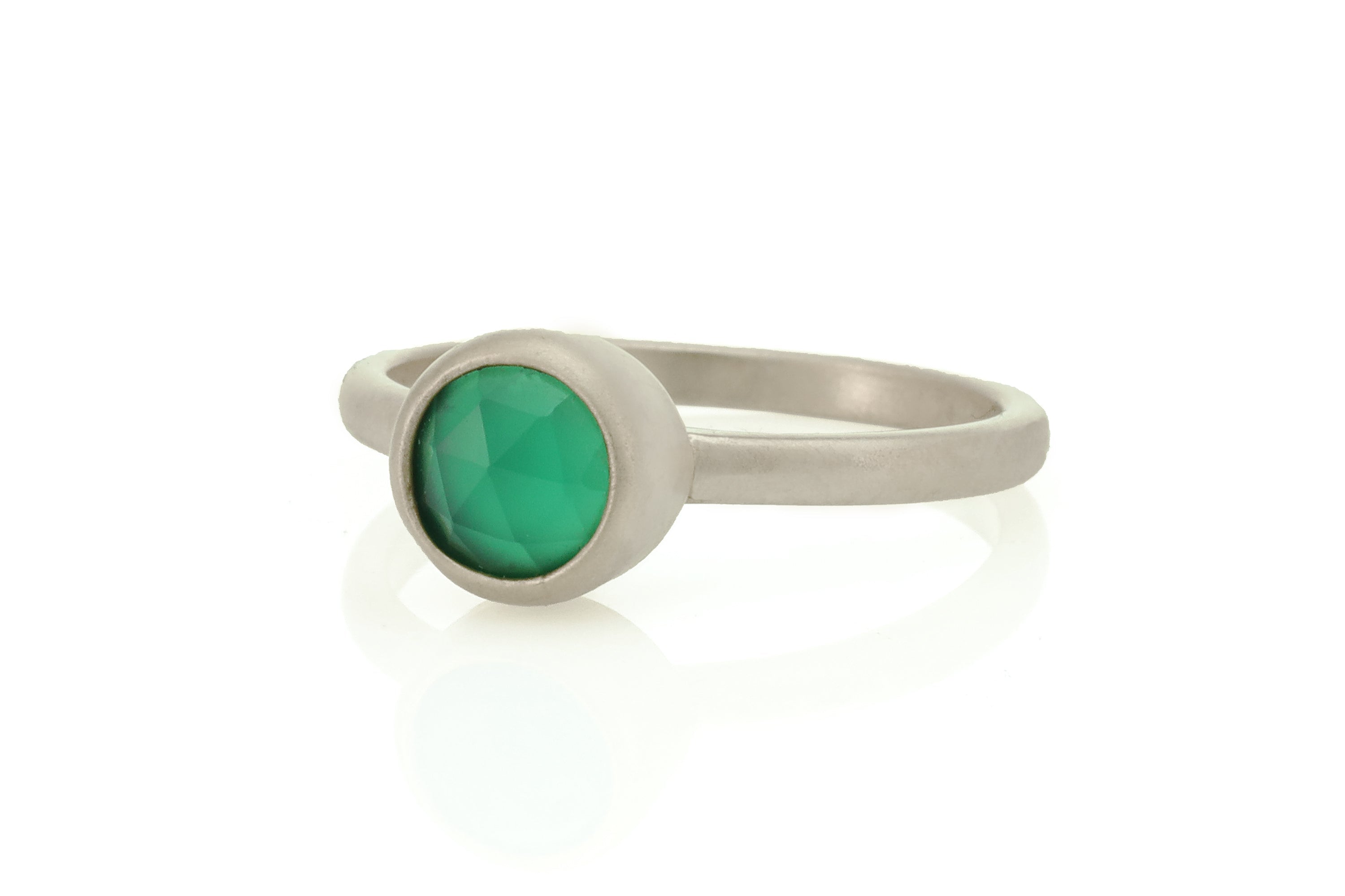 Green Onyx 18k Gold Bezel Ring Rings Anemone Limited
