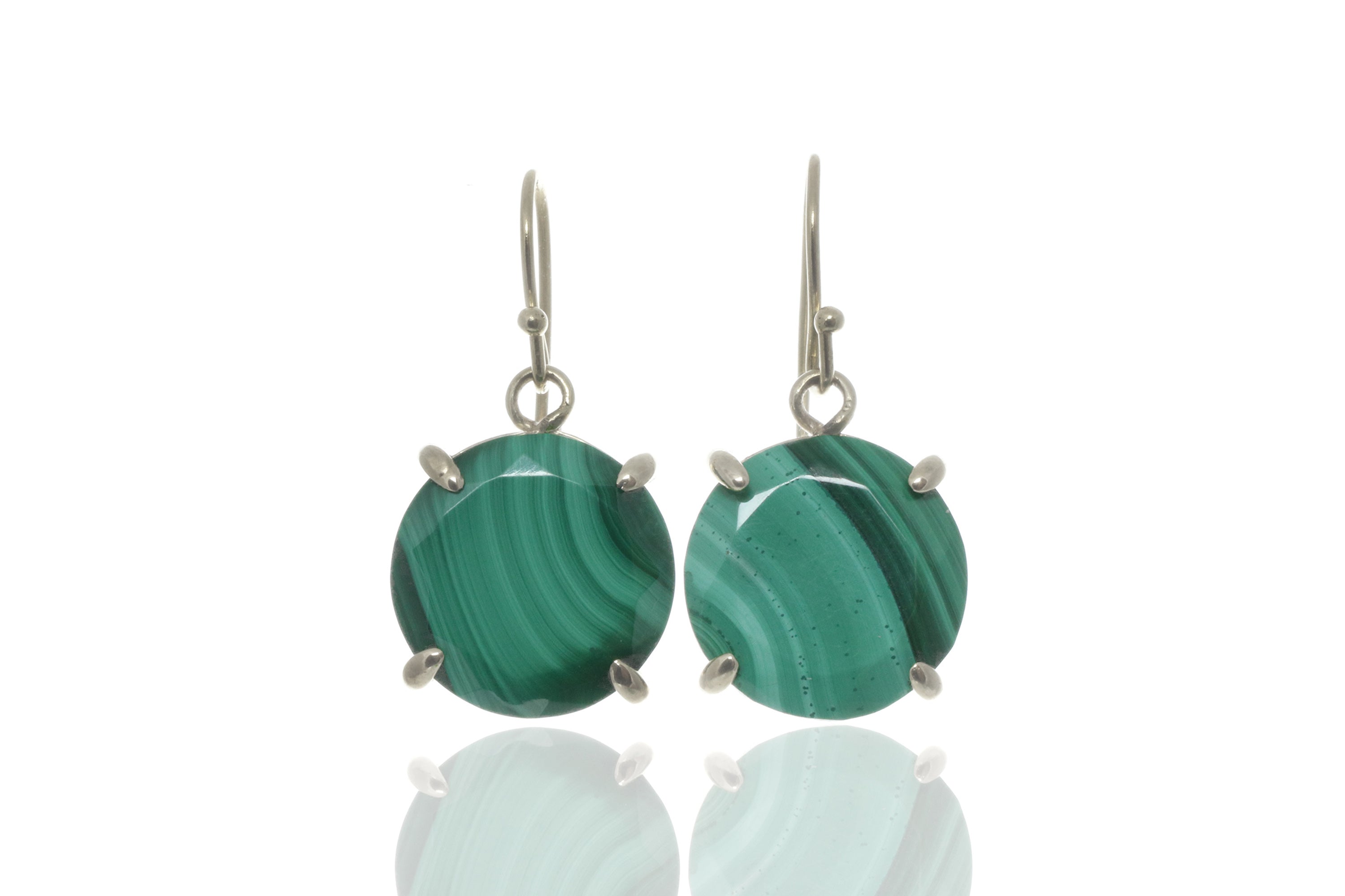 Alluring Unique Malachite Gold Earrings Earrings Anemone Jewelry