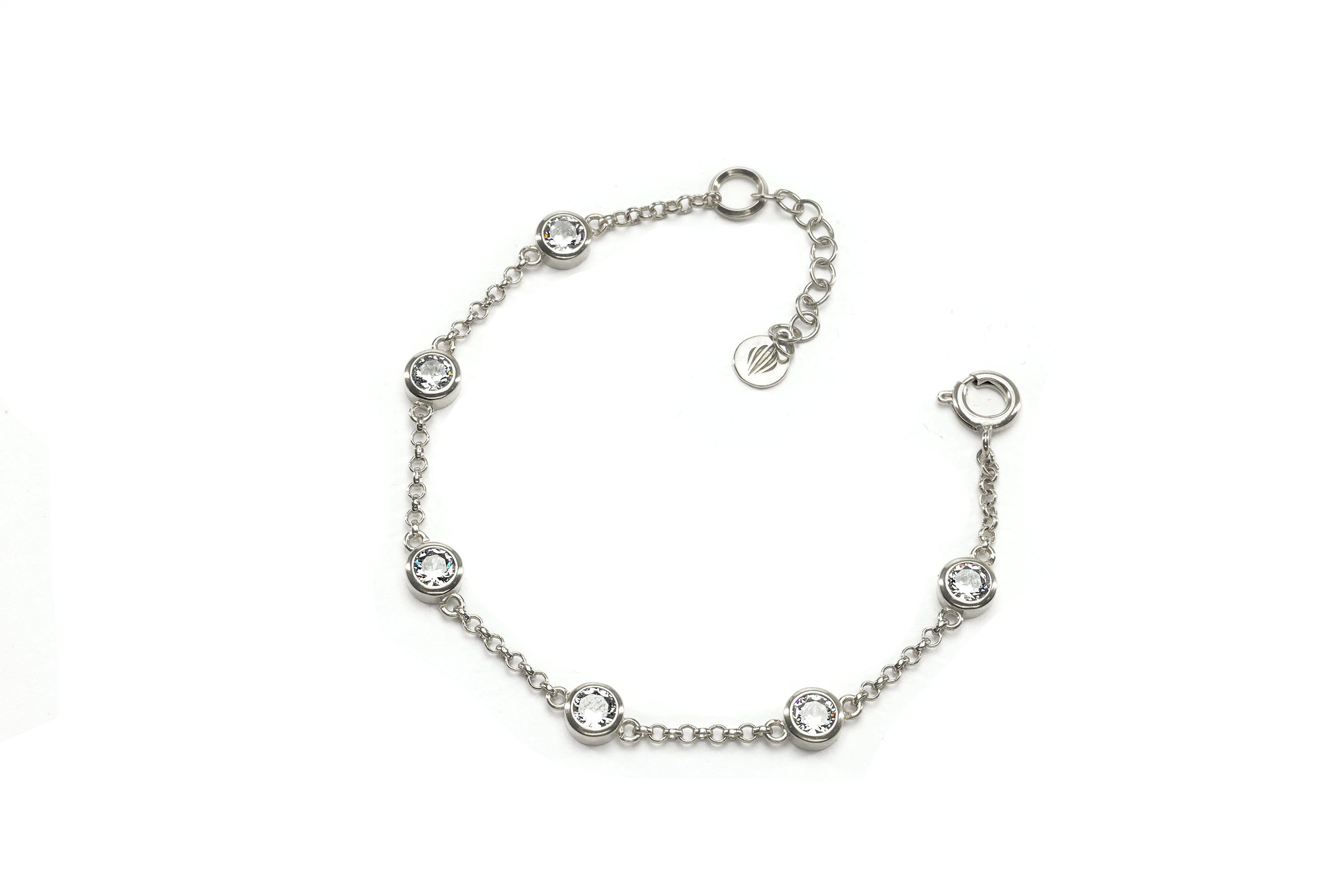 6 Cubic Zirconia Charms Gold Chain Bracelet Bracelets Anemone Unique