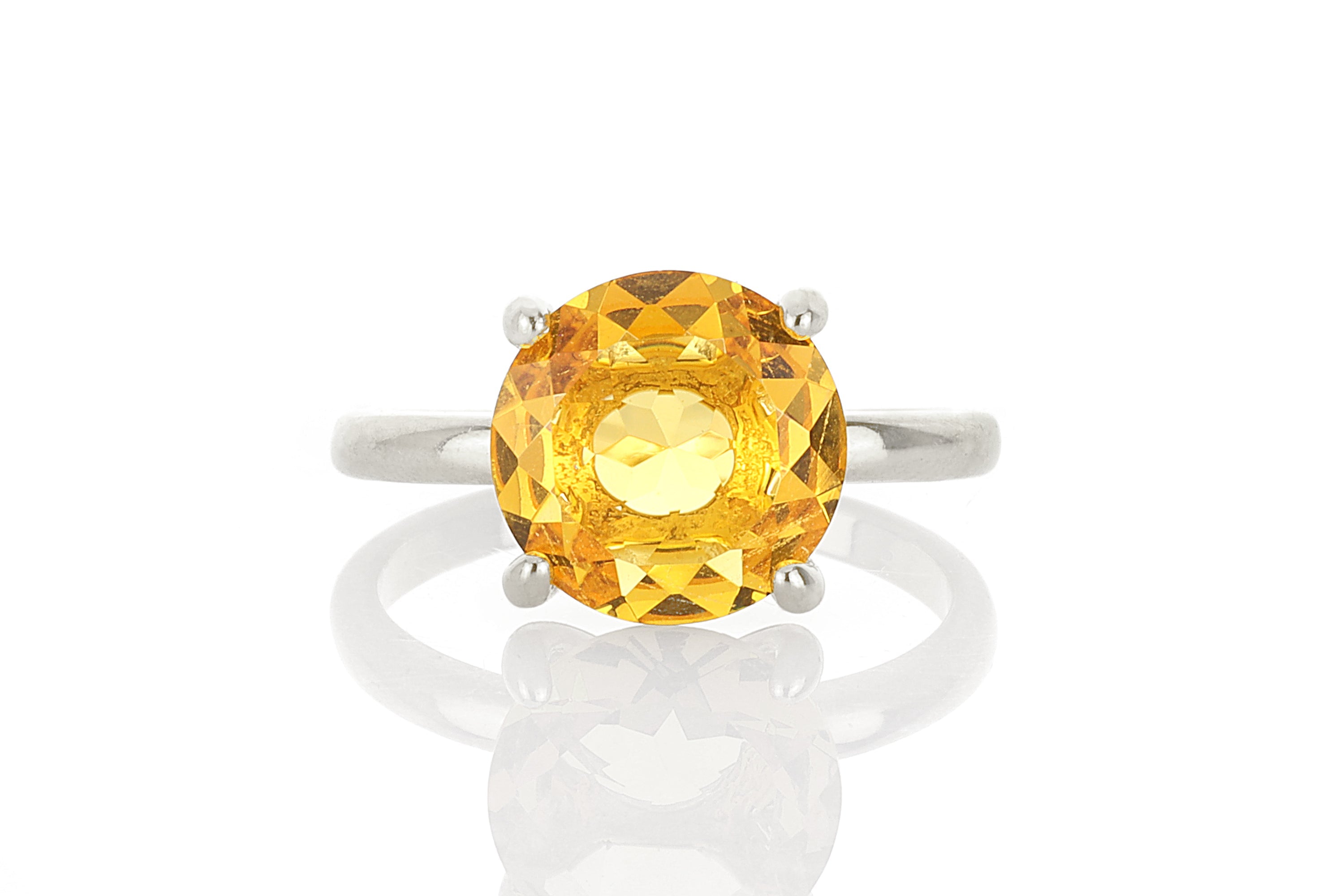 Sterling Silver Citrine Ring Rings Anemone Unique
