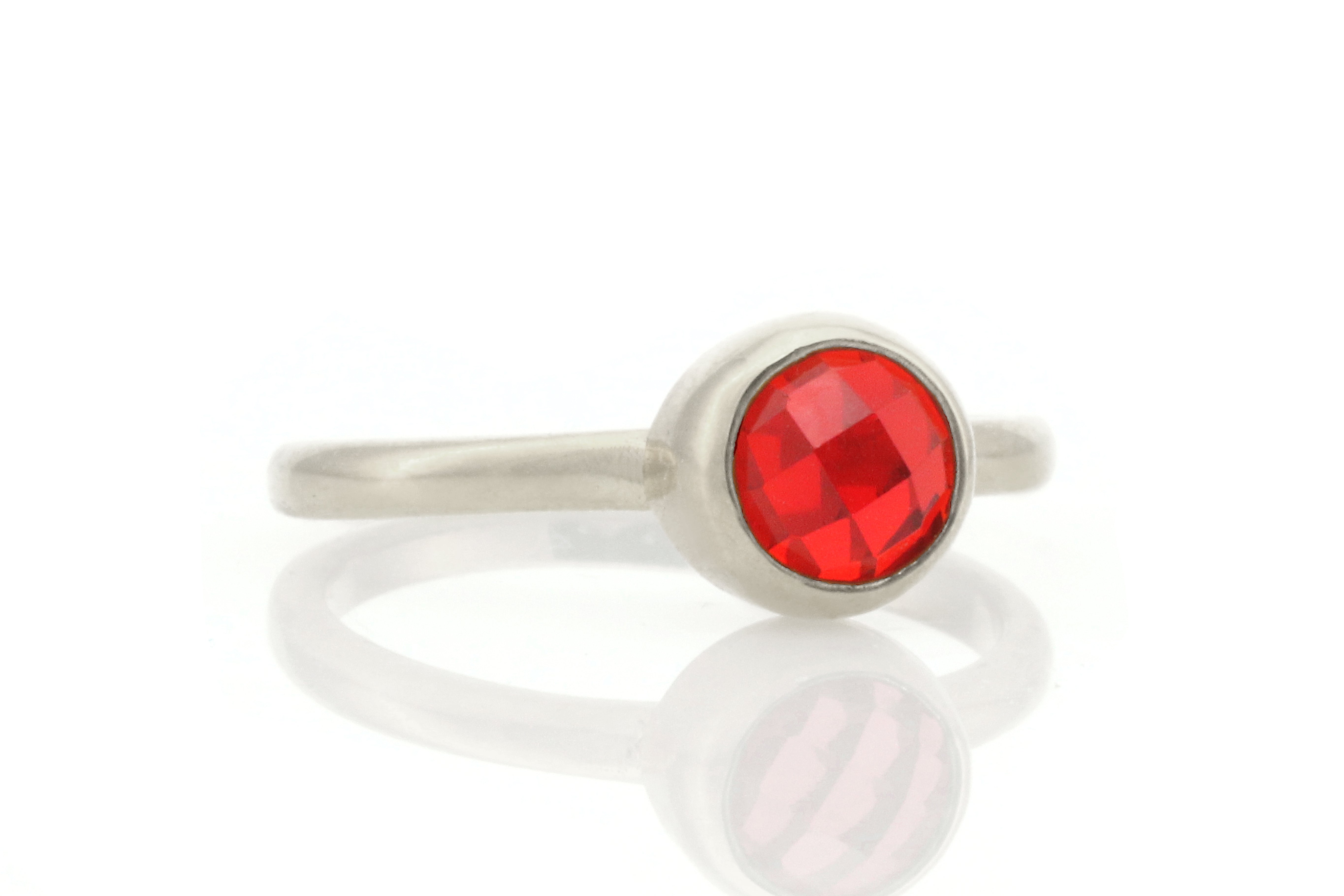 925 Sterling Silver Bezel Set Ruby Ring Rings Anemone Limited