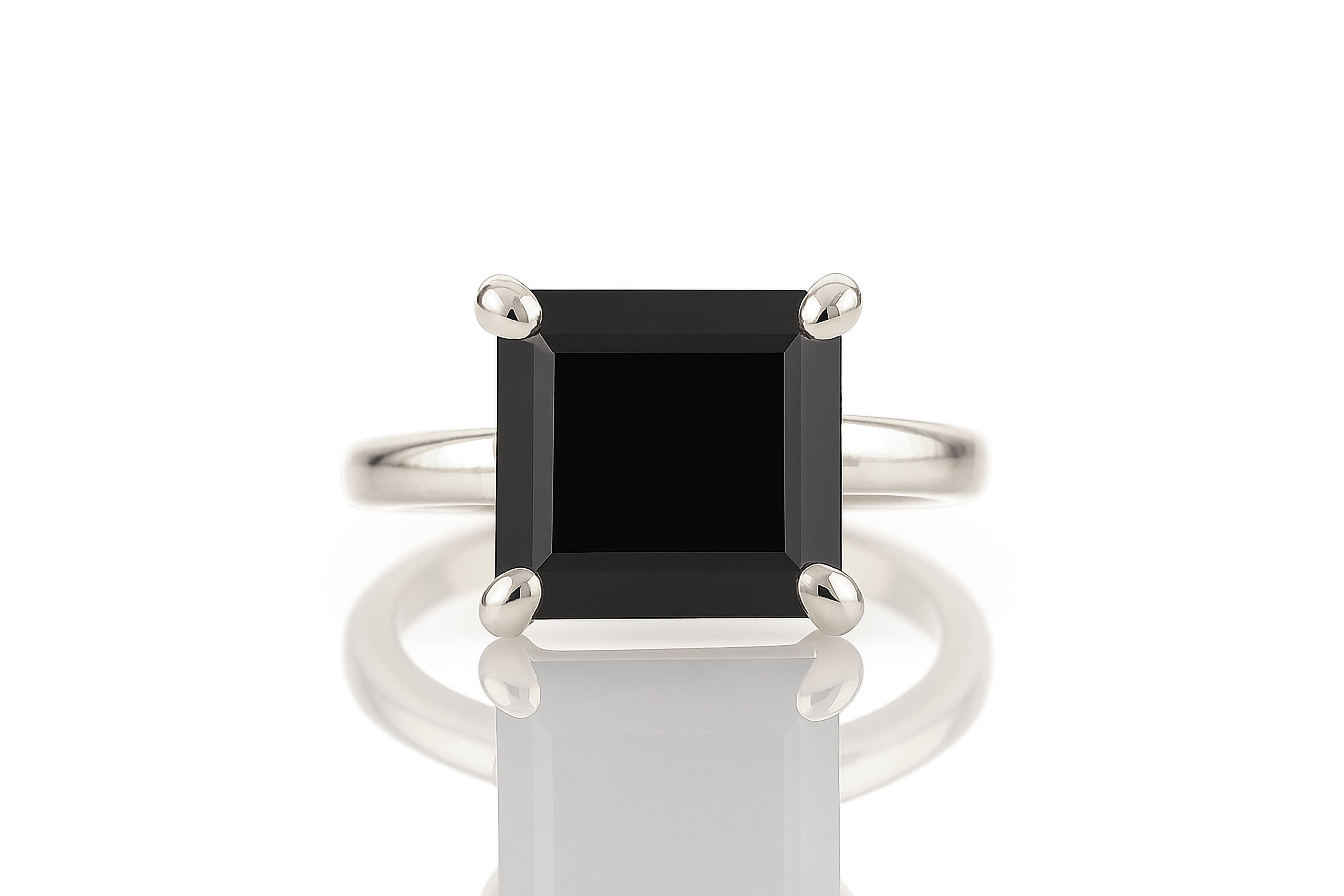 925 Sterling Silver Black Onyx Ring Rings Anemone Unique