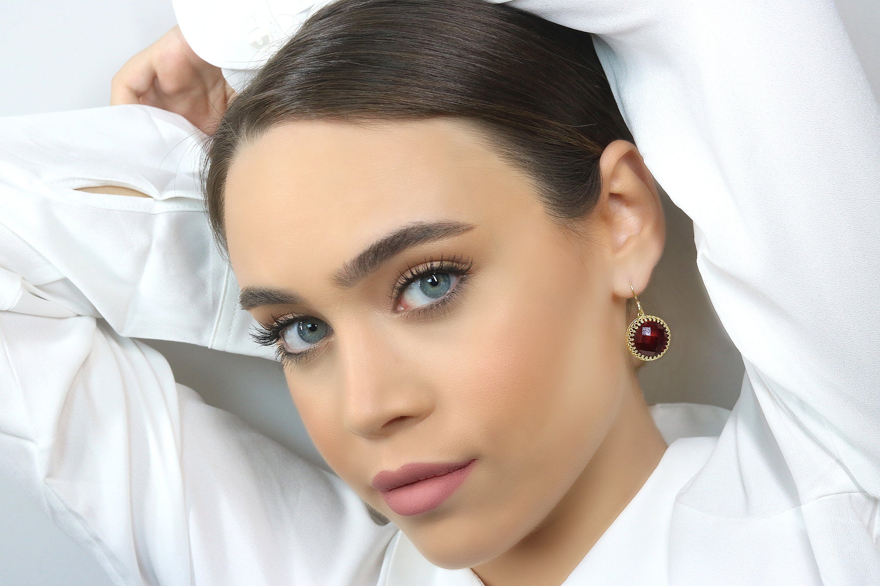 Delightful Garnet Gold Filled Earrings Earrings Anemone Jewelry